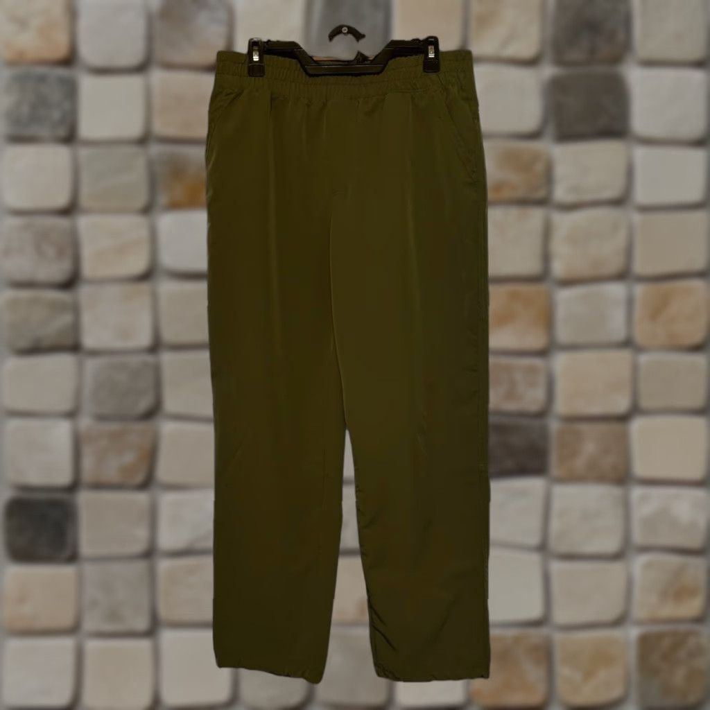Vintage Apana Pants Jogger Active Yoga Women Large Army Green Elastic Waist 32x28 Size 36" / US 14 / IT 50 - 1 Thumbnail