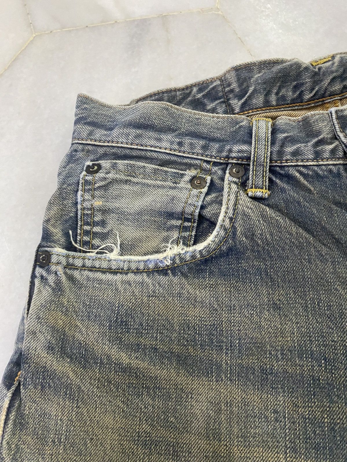 Edwin Size 29x32 Vintage Edwin 505x Distressed Denim Jeans Size US 29 - 8 Thumbnail