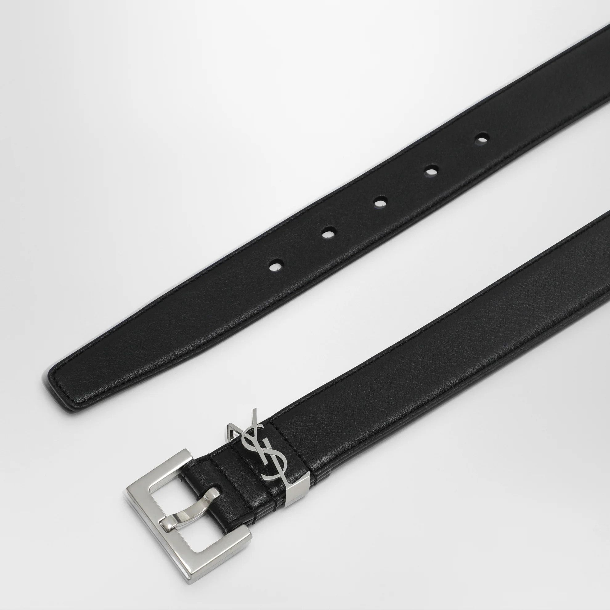 Saint Laurent Paris o1d2blof0526 Size: 80 IT / Cassandre Smooth Leather Belt Size ONE SIZE - 3 Thumbnail