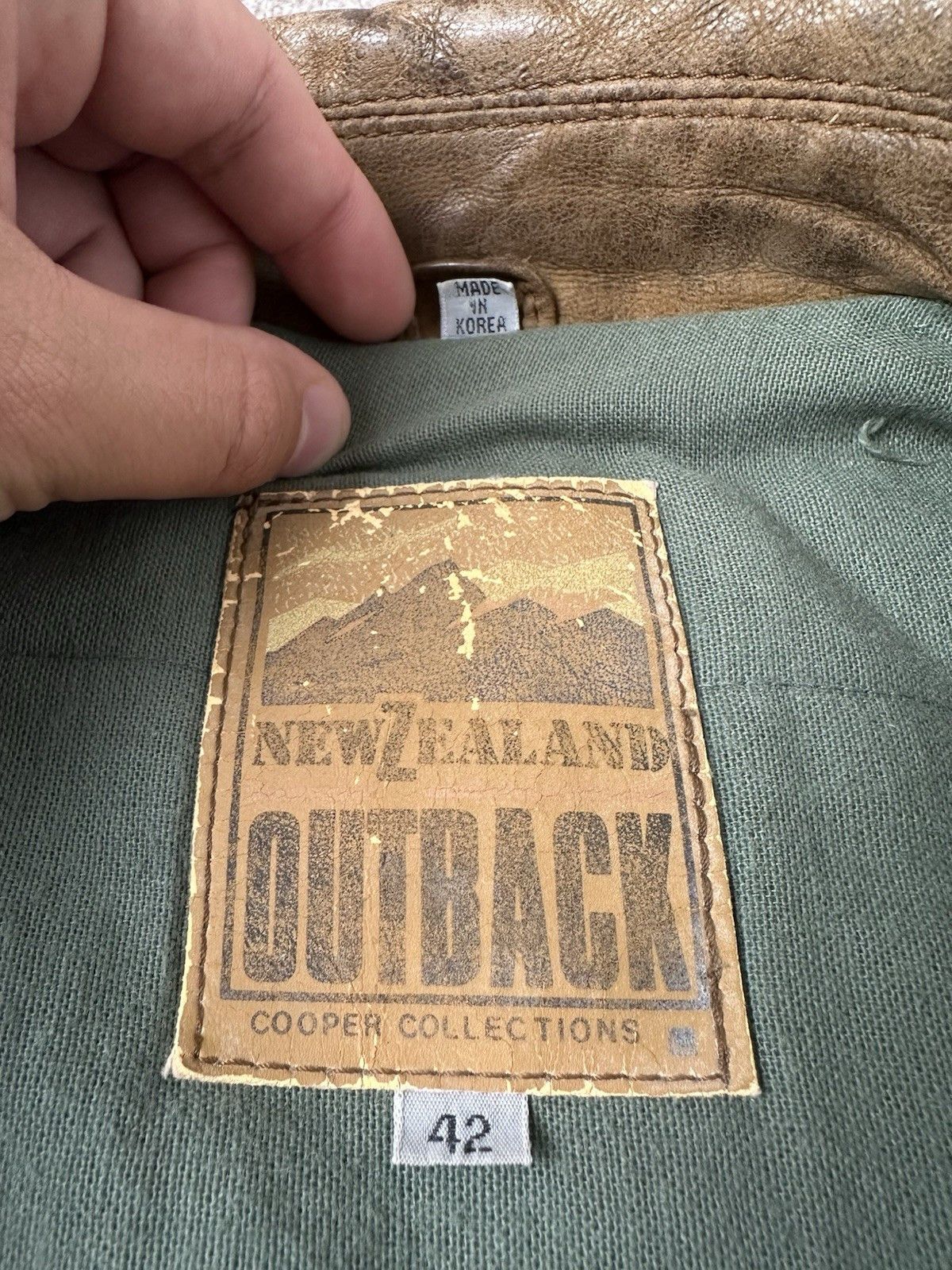 New Zealand Outback Mens Leather New Zealand Outback Jacket Korea Size 42 (L/XL) Size US L / EU 52-54 / 3 - 5 Thumbnail