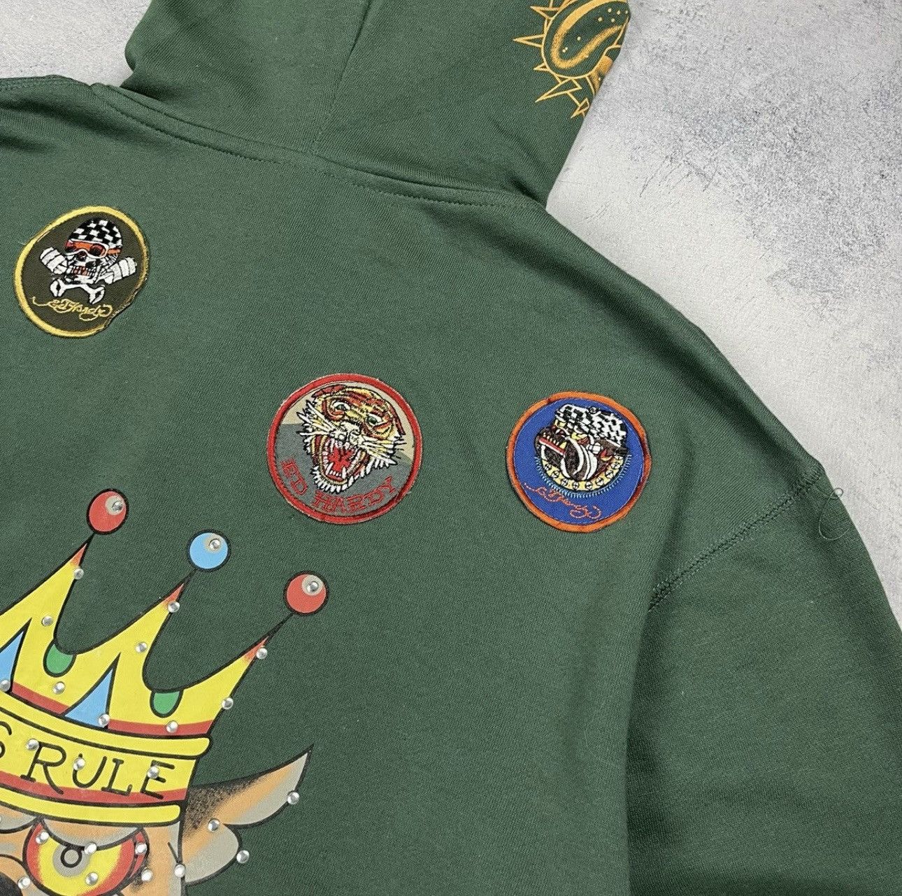 Ed Hardy Vintage Ed Hardy hoodie Dog big logo size XXL green Size US XXL / EU 58 / 5 - 6 Thumbnail