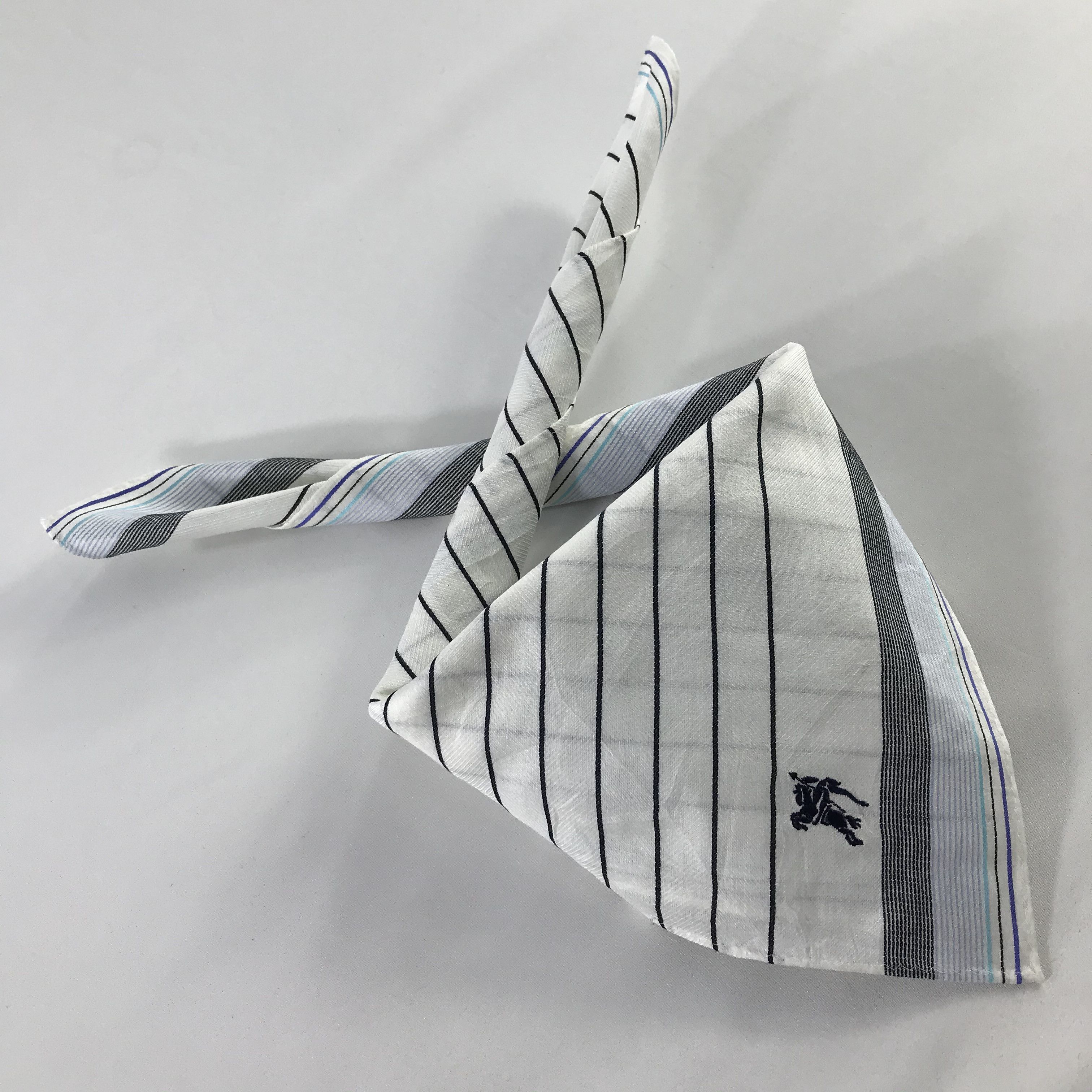 Burberry × Vintage Burberry Bandana / Handkerchief / Neckerchief - S413 Size ONE SIZE - 4 Thumbnail