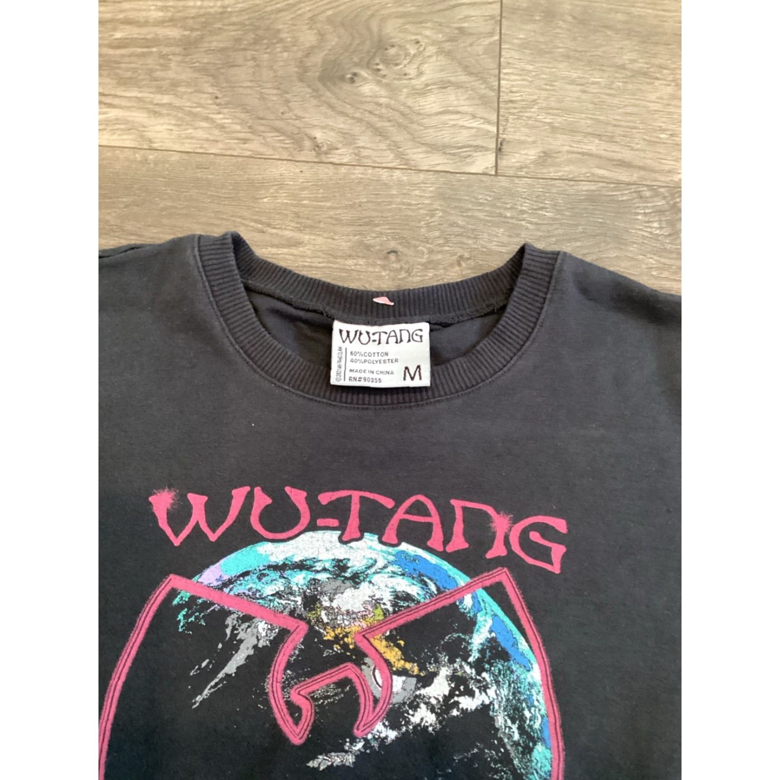 Vintage Wu-Tang Clan Earth Logo Sweatshirt Black Medium Unisex Hip Hop Graphic Pullover Long Sleeve Size US M / EU 48-50 / 2 - 5 Thumbnail