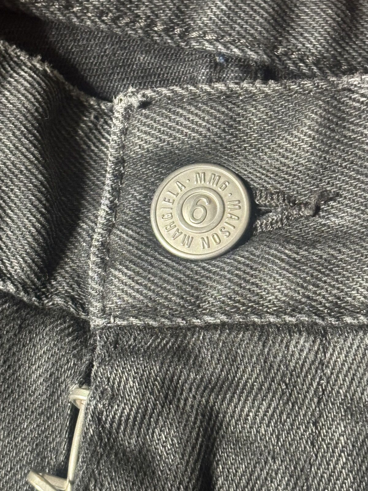 Maison Margiela MM6 Maison Margiela Black Washed Denim Jeans Wide Leg 2023 Size US 30 / EU 46 - 9 Thumbnail