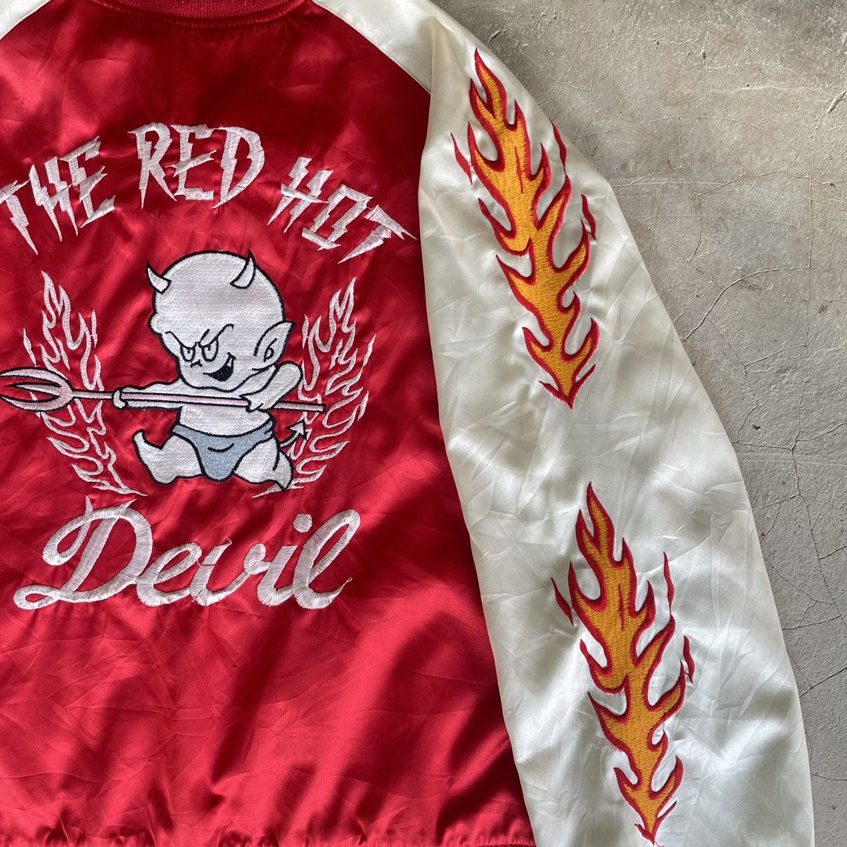Hysteric Glamour Red Hot Devil Flame Embroidery Sukajan Souvier Bomber Jacket Size US S / EU 44-46 / 1 - 14 Thumbnail