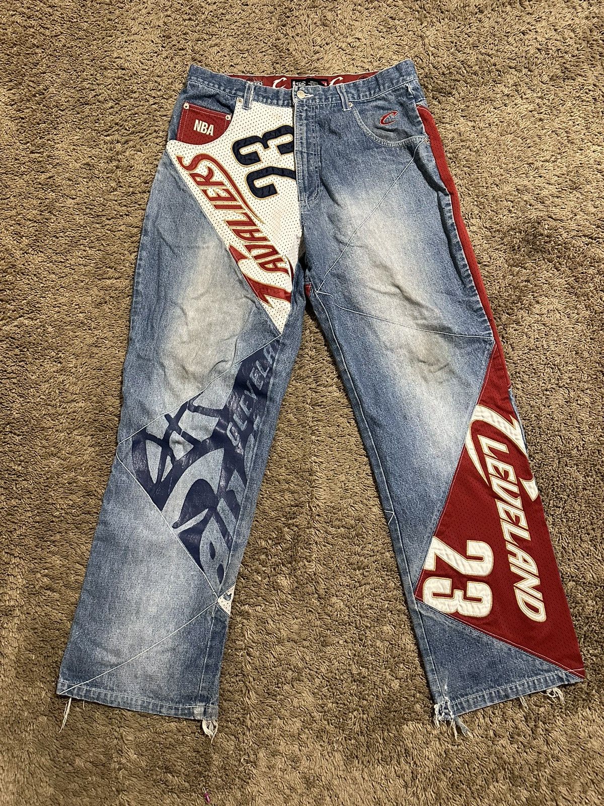 NBA × Vintage Vintage UNK NBA Cleveland Cavaliers pants 00s size 34x32 Size US 34 / EU 50 - 7 Thumbnail