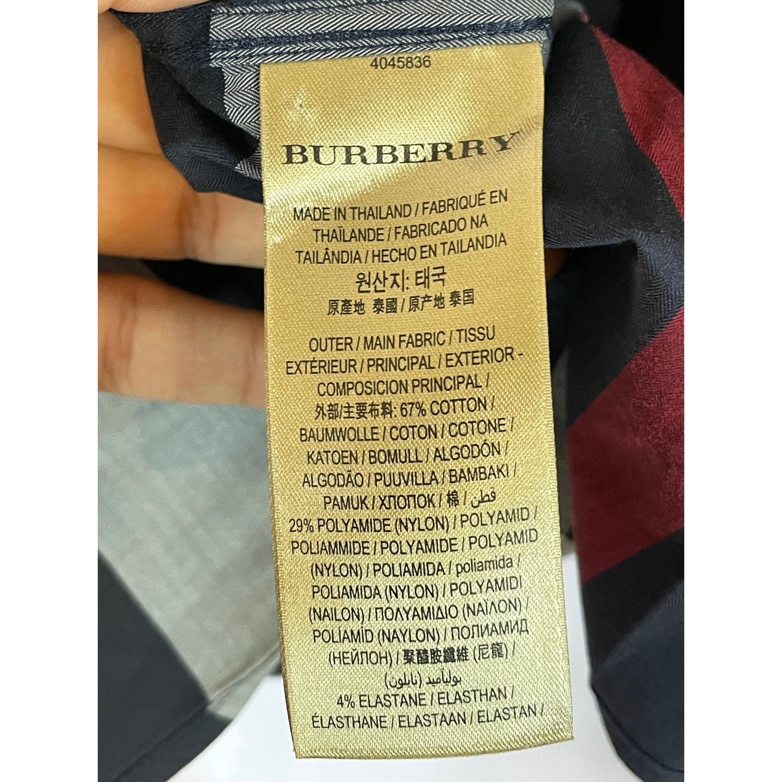 Burberry Burberry Button Up Navy Red Used Small Size US S / EU 44-46 / 1 - 4 Thumbnail