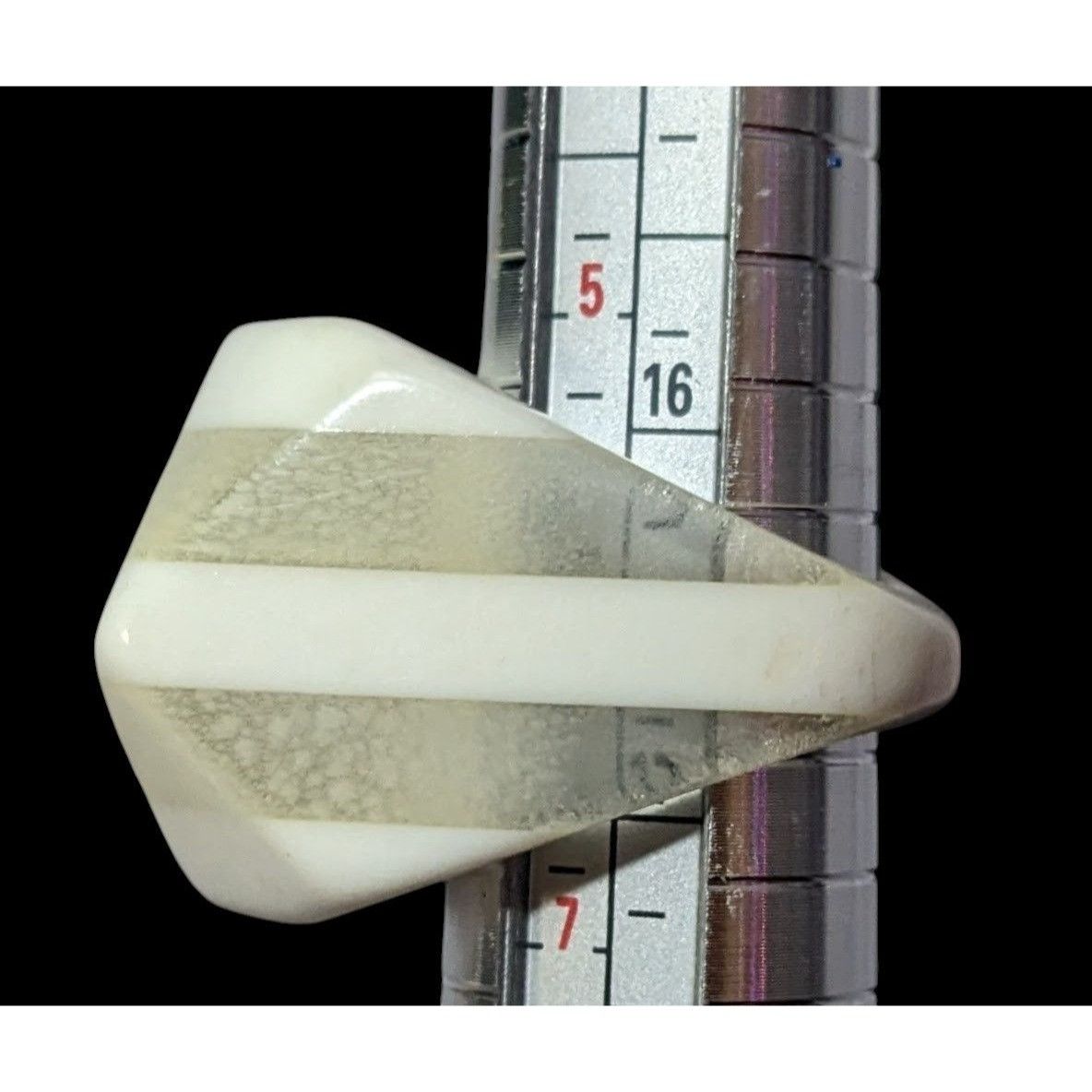 Other Vintage Chunky Solid And Translucent Striped Abstract Ring Size ONE SIZE - 4 Thumbnail