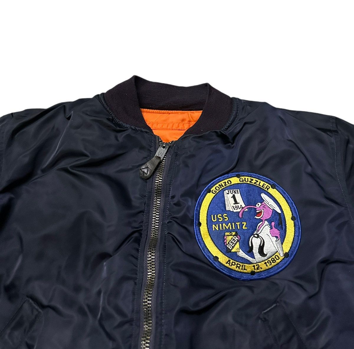 Vintage Vintage 80s USAF reversible bomber jacket Size US L / EU 52-54 / 3 - 3 Thumbnail