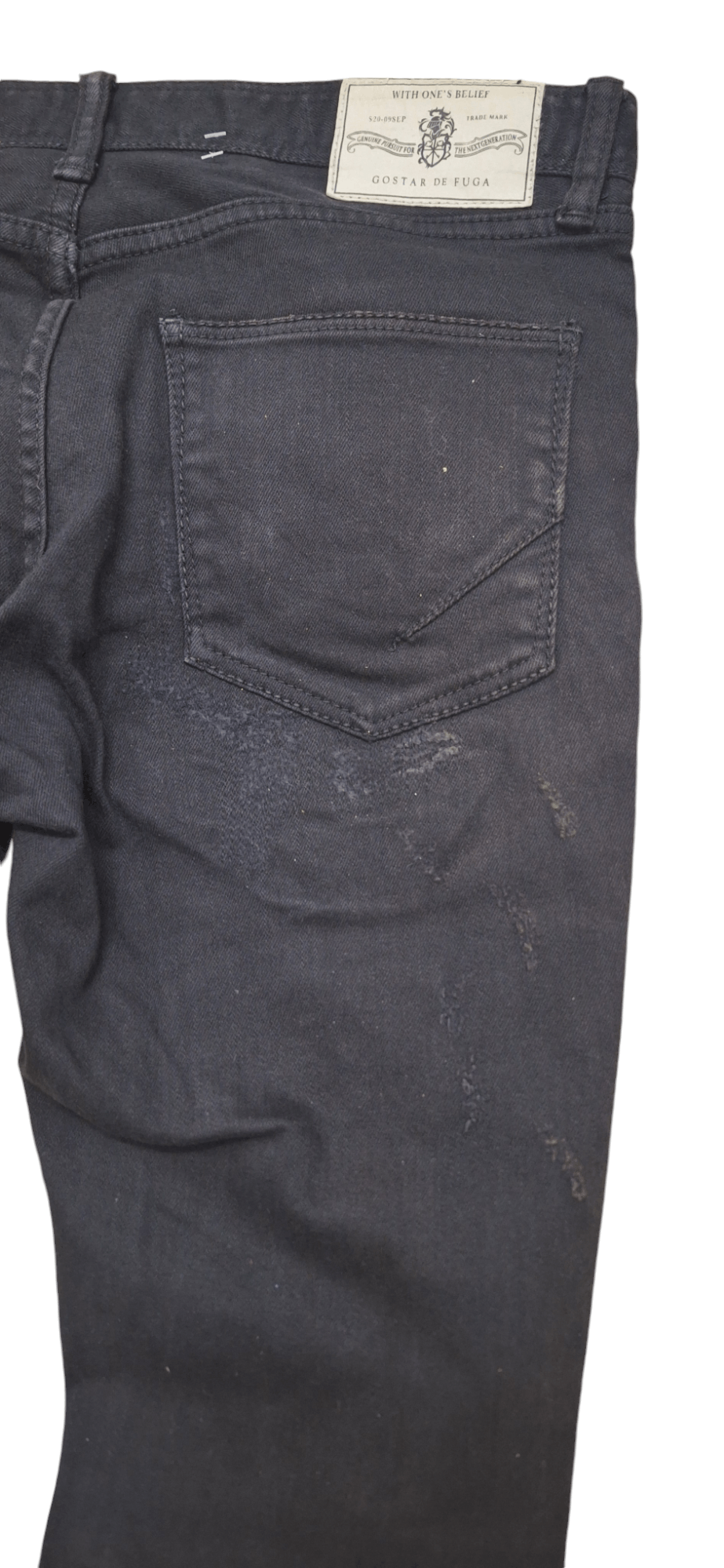 GOSTAR DE FUGA Gostar De Fuga Distressed Zipper Denim Size US 31 - 13 Thumbnail