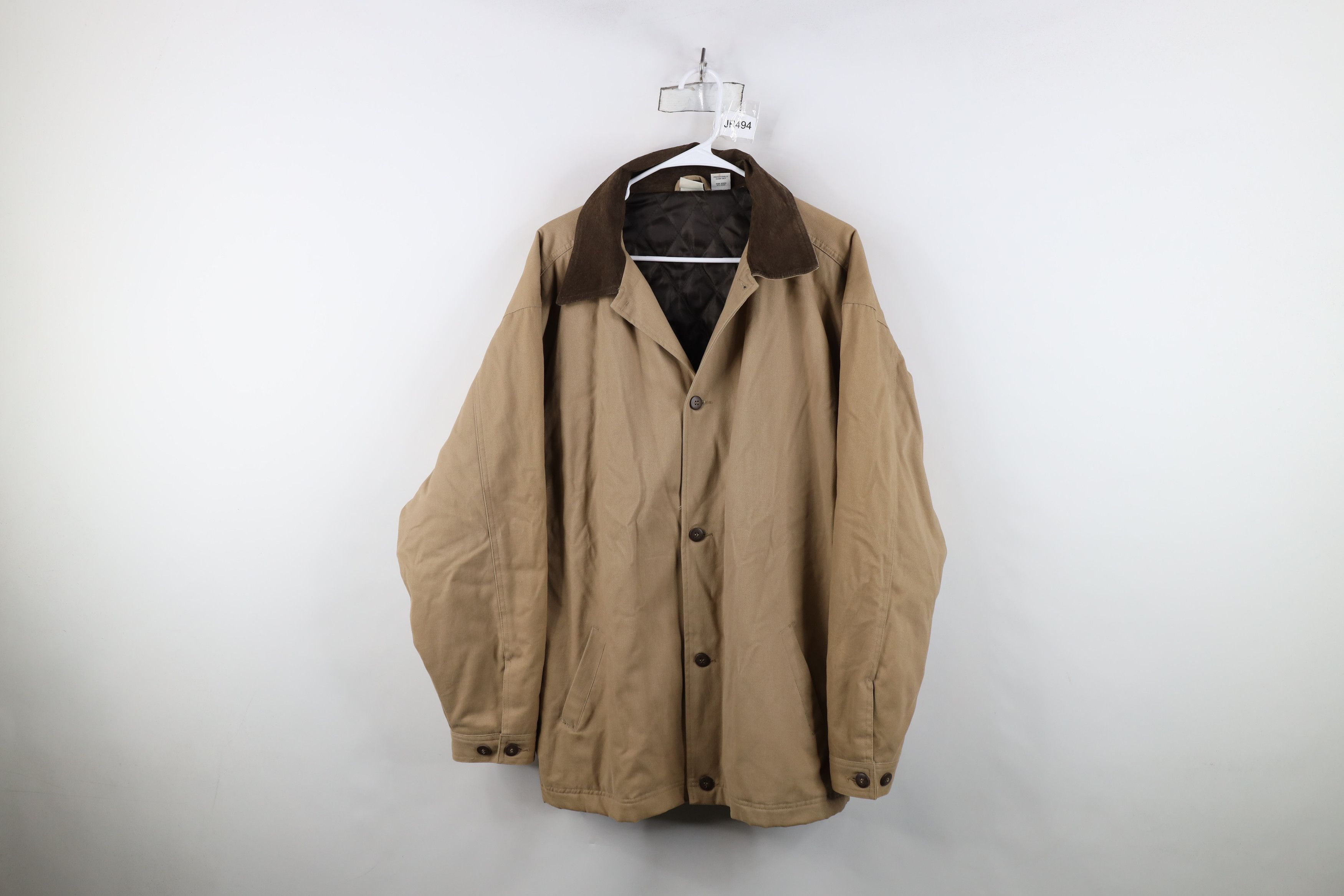 Vintage Vintage 90s Y2K Streetwear Suede Leather Collar Chore Jacket Size US L / EU 52-54 / 3 - 1 Thumbnail