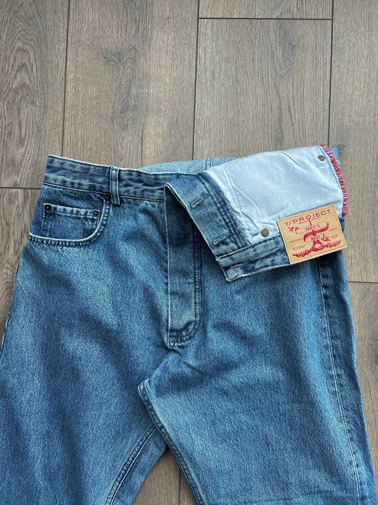 Y/Project Y/Project Blue Asymmetric Waist Evergreen Jeans XL Size US 34 / EU 50 - 4 Thumbnail
