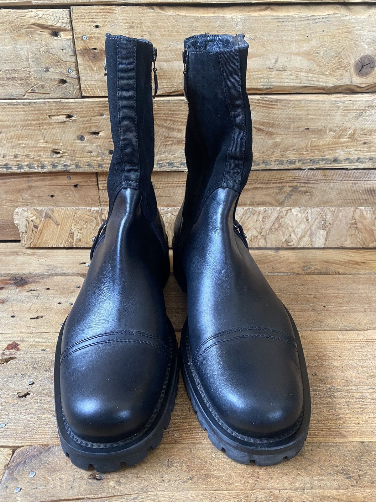 Paciotti Cesare paciotti black leather boots givenchy,guidi Size US 9.5 / EU 42-43 - 3 Thumbnail