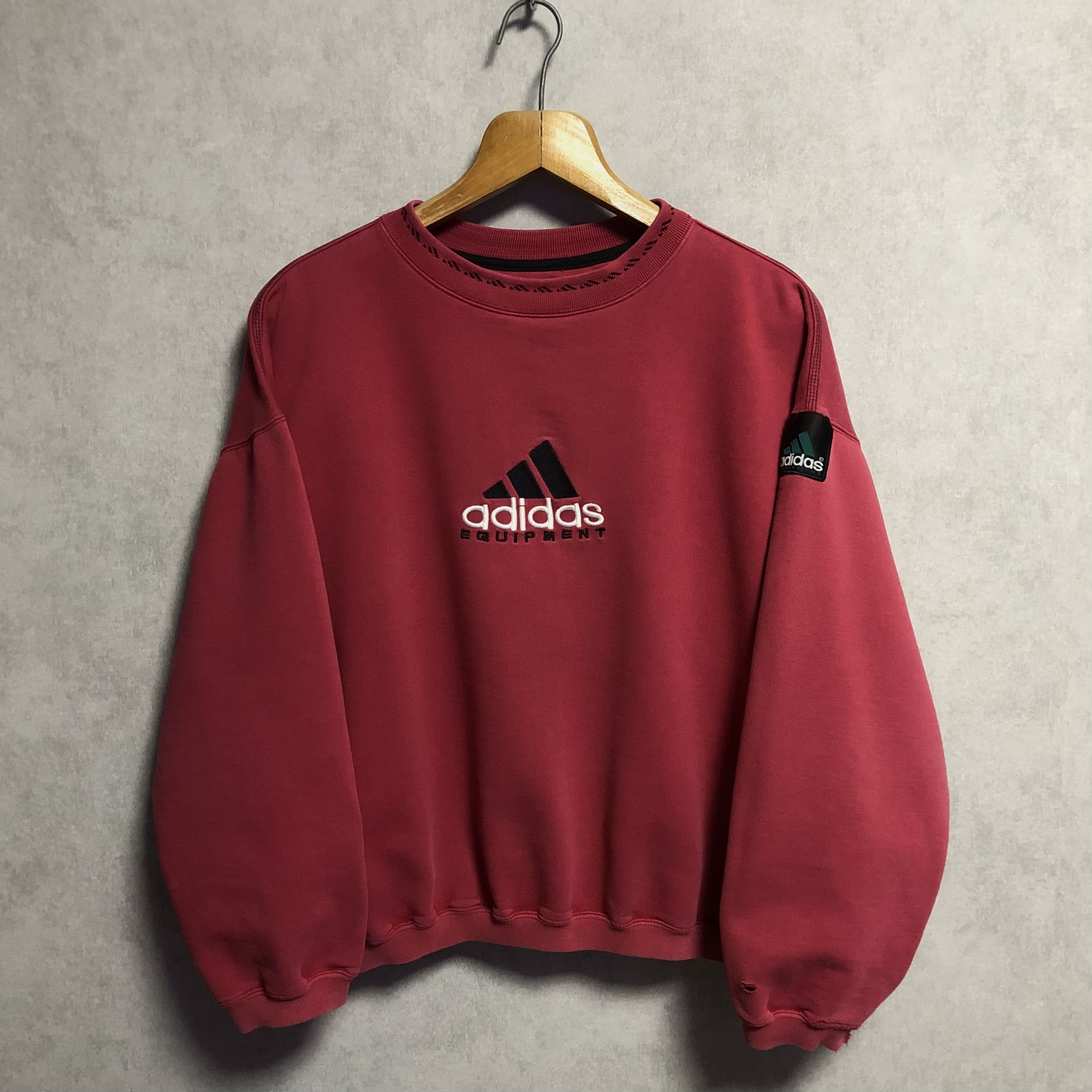 Vintage 90's Adidas Equipment Centre Logo Sweatshirt rare