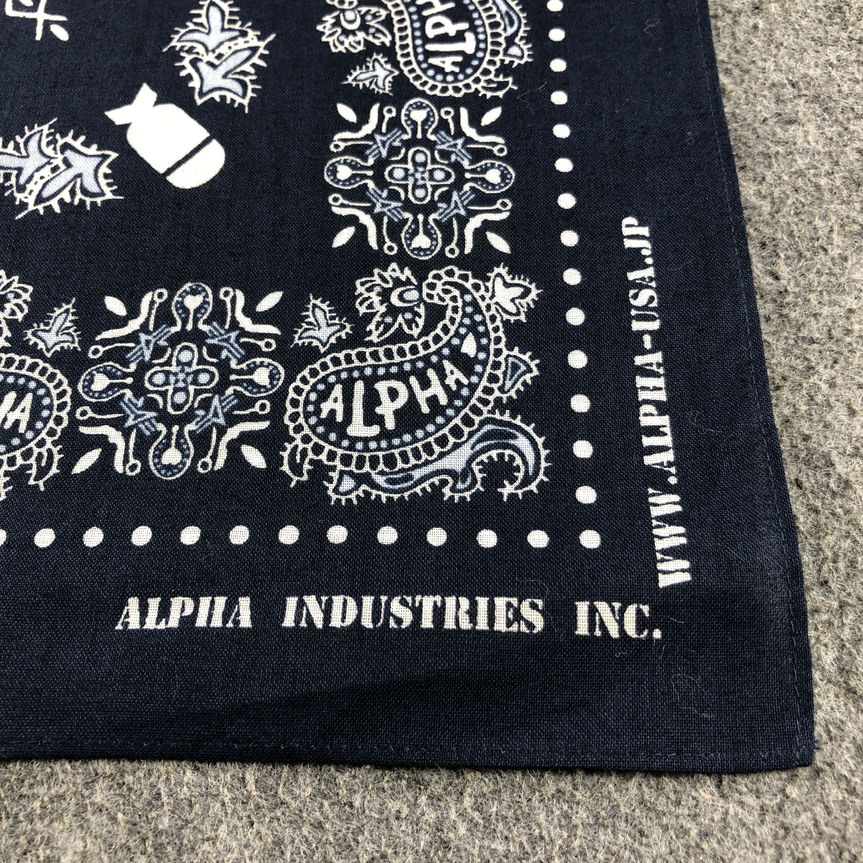 Alpha Industries Alpha Paisley Handkerchief Neckerchief Bandana H2330 Size ONE SIZE - 4 Thumbnail