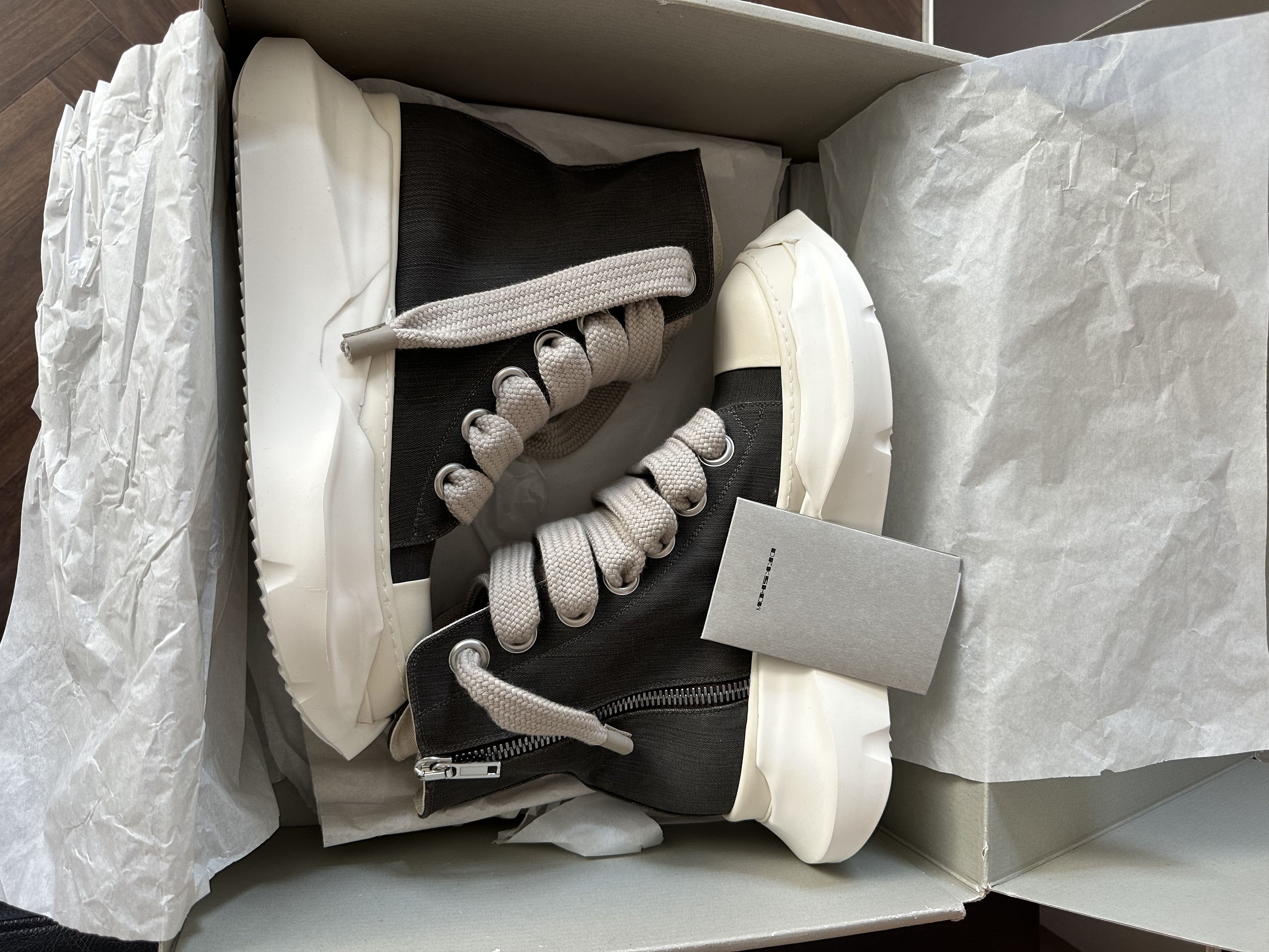 Rick Owens Drkshdw Abstract Jumbo Lace Grey Size 43.5/10.5