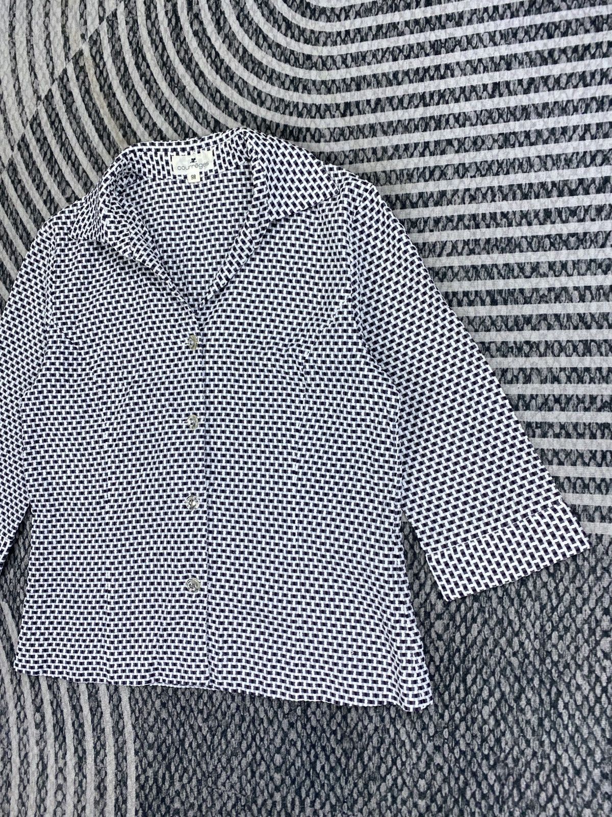 Courreges Vintage Courreges Double Collar Button Up Blouse Size S / US 4 / IT 40 - 4 Thumbnail