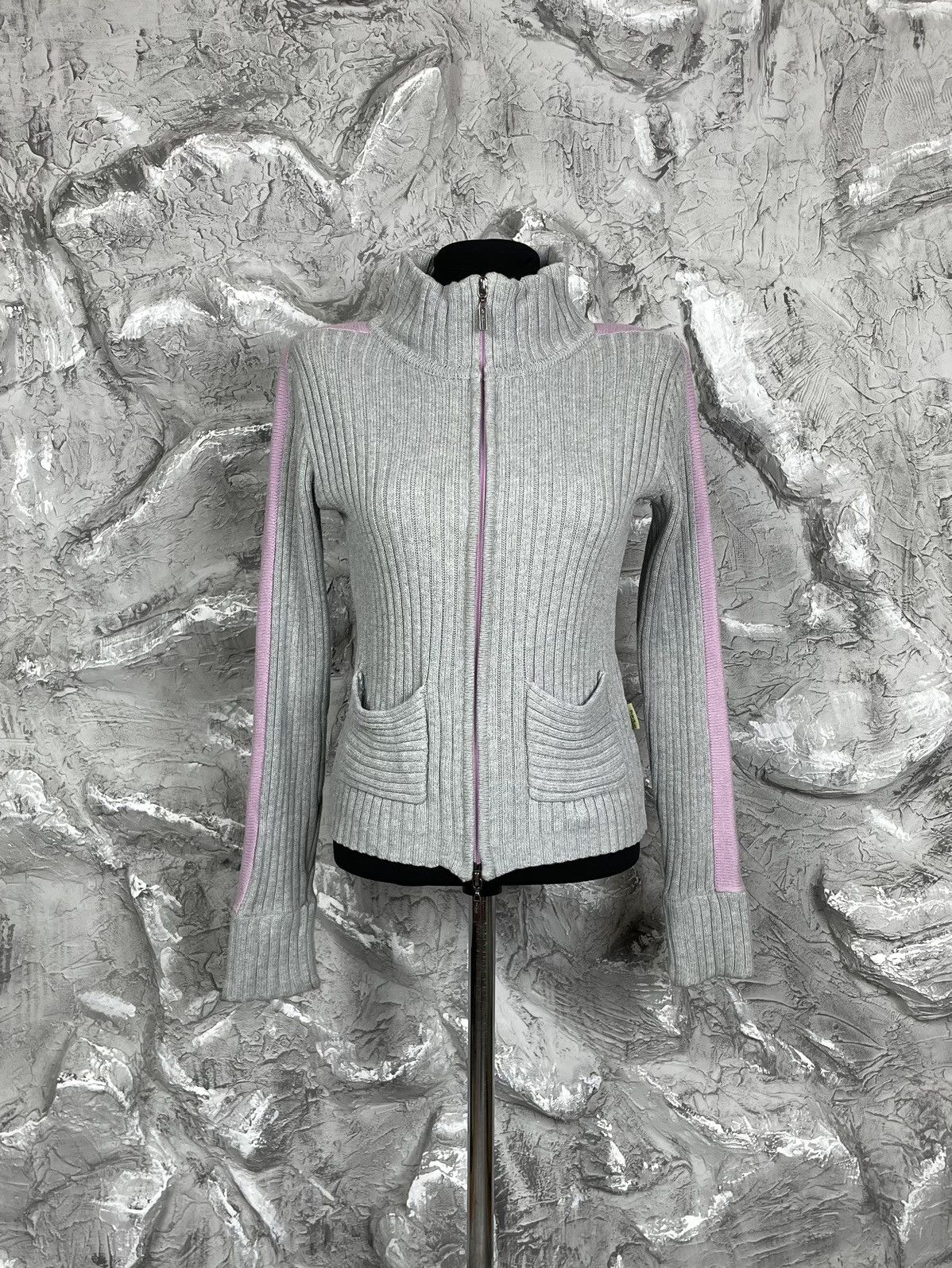 20471120 × Le Grande Bleu (L.G.B.) × Seditionaries Y2K Vintage Zip Stripes Sweater LGB Japanese Style Size US S / EU 44-46 / 1 - 3 Thumbnail