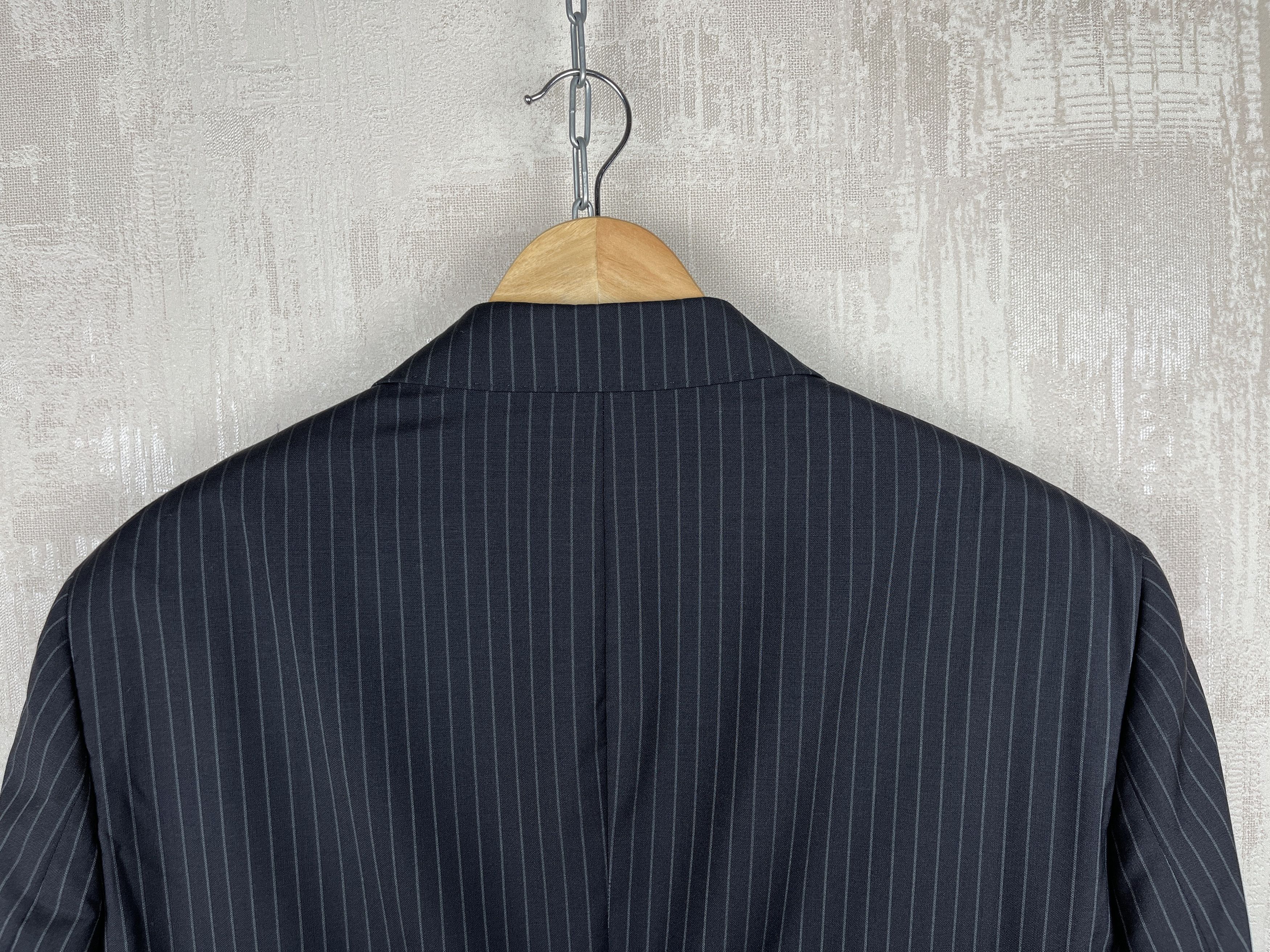 Paoloni Paoloni Extra-fine Virgin Wool Striped Blazer Size 54 Size US L / EU 52-54 / 3 - 21 Thumbnail