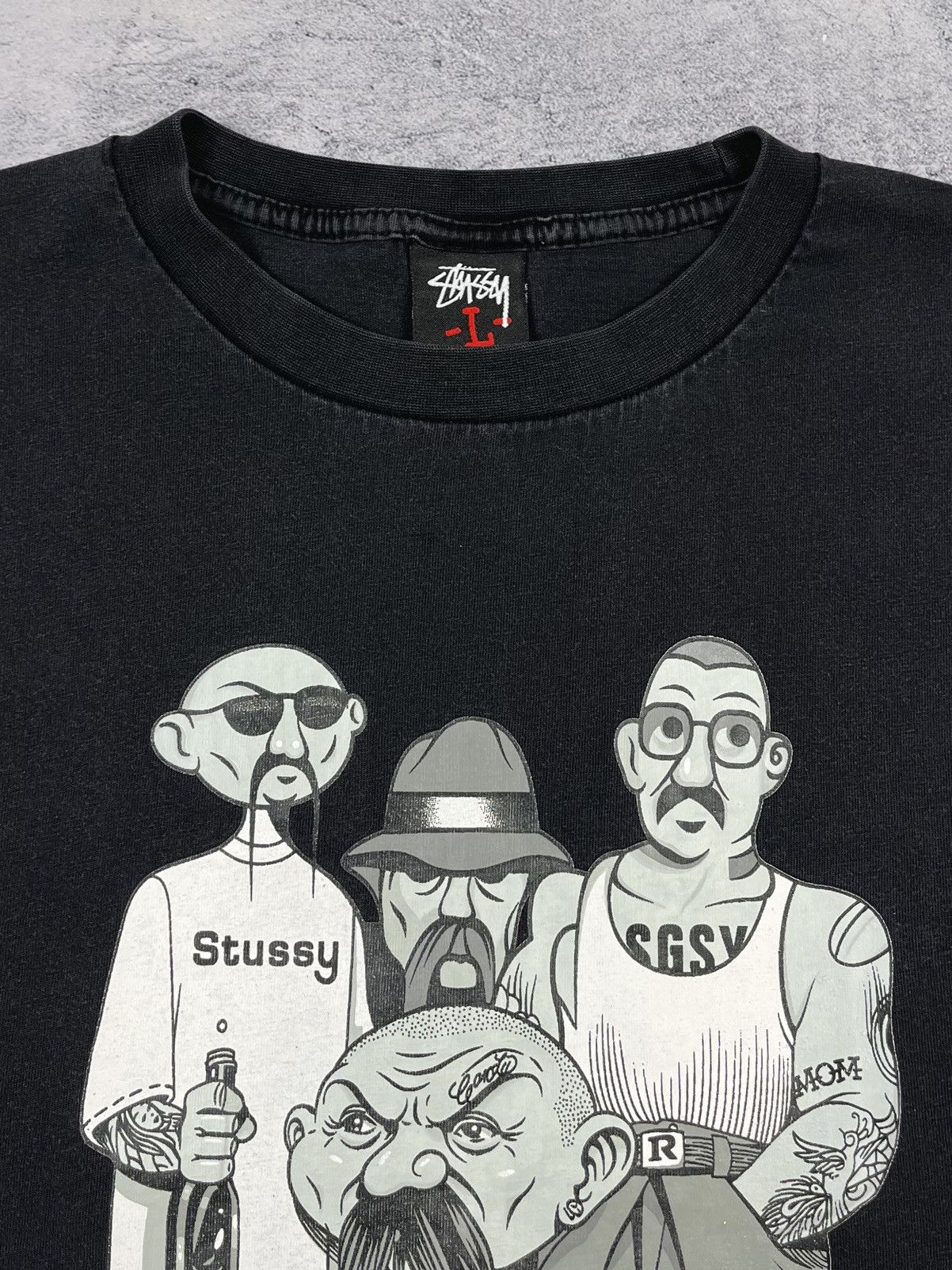 Stussy Vintage Stussy x Mr. Cartoon Custonase Tattoo T Shirt 2000’s Size US L / EU 52-54 / 3 - 7 Thumbnail