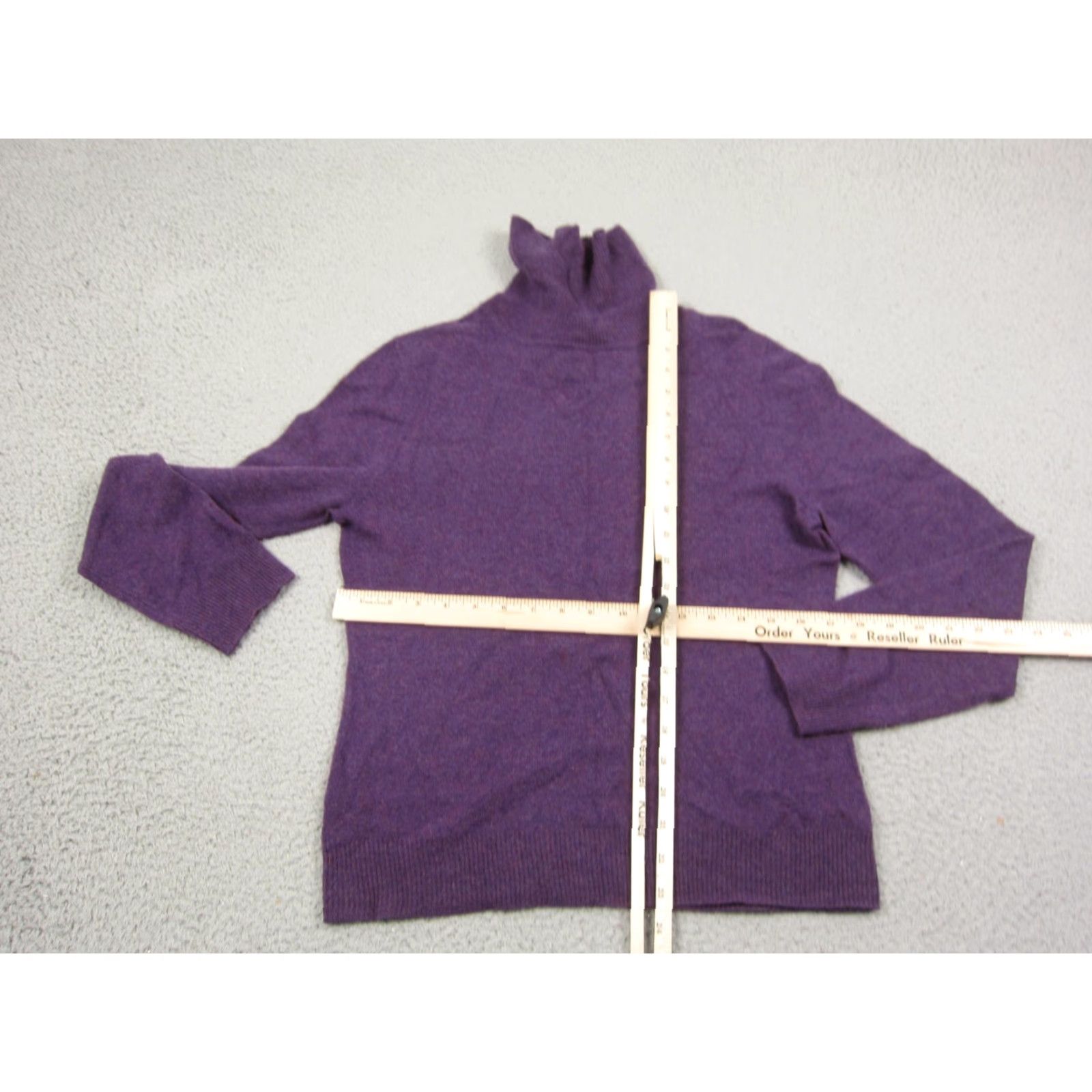 Apt. 9 Apt. 9 Sweater Women L Purple 100% Cashmere Turtleneck Knit Pullover Casual Shirt Size L / US 10 / IT 46 - 5 Thumbnail
