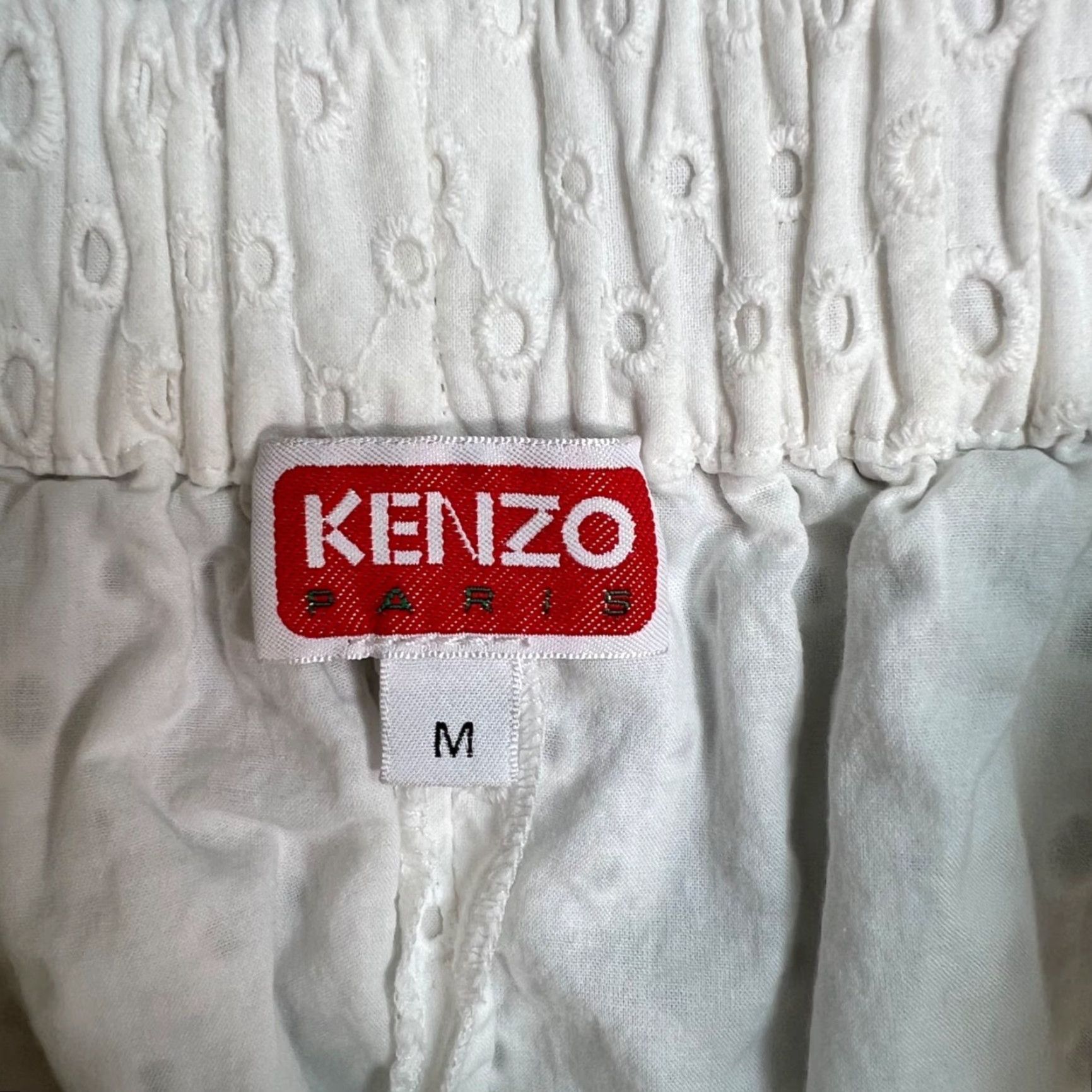 Kenzo Kenzo Paris Womens Shorts Size Medium White Eyelet Cotton Size 32" / US 10 / IT 46 - 3 Thumbnail