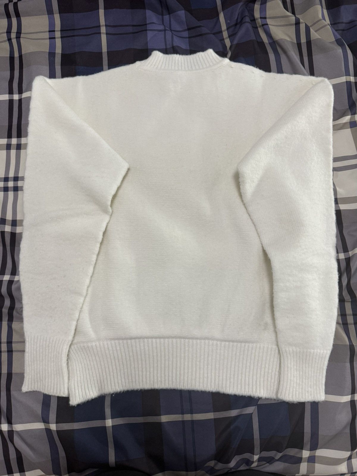 Jacquemus Jacquemus White/Cream Brushed Knit Sweater Size US XS / EU 42 / 0 - 4 Thumbnail