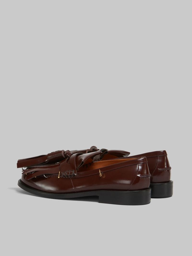 Marni o1w1db11225 Tassel-Detail Leather Loafers in Brown Size US 5 / IT 35 - 4 Thumbnail