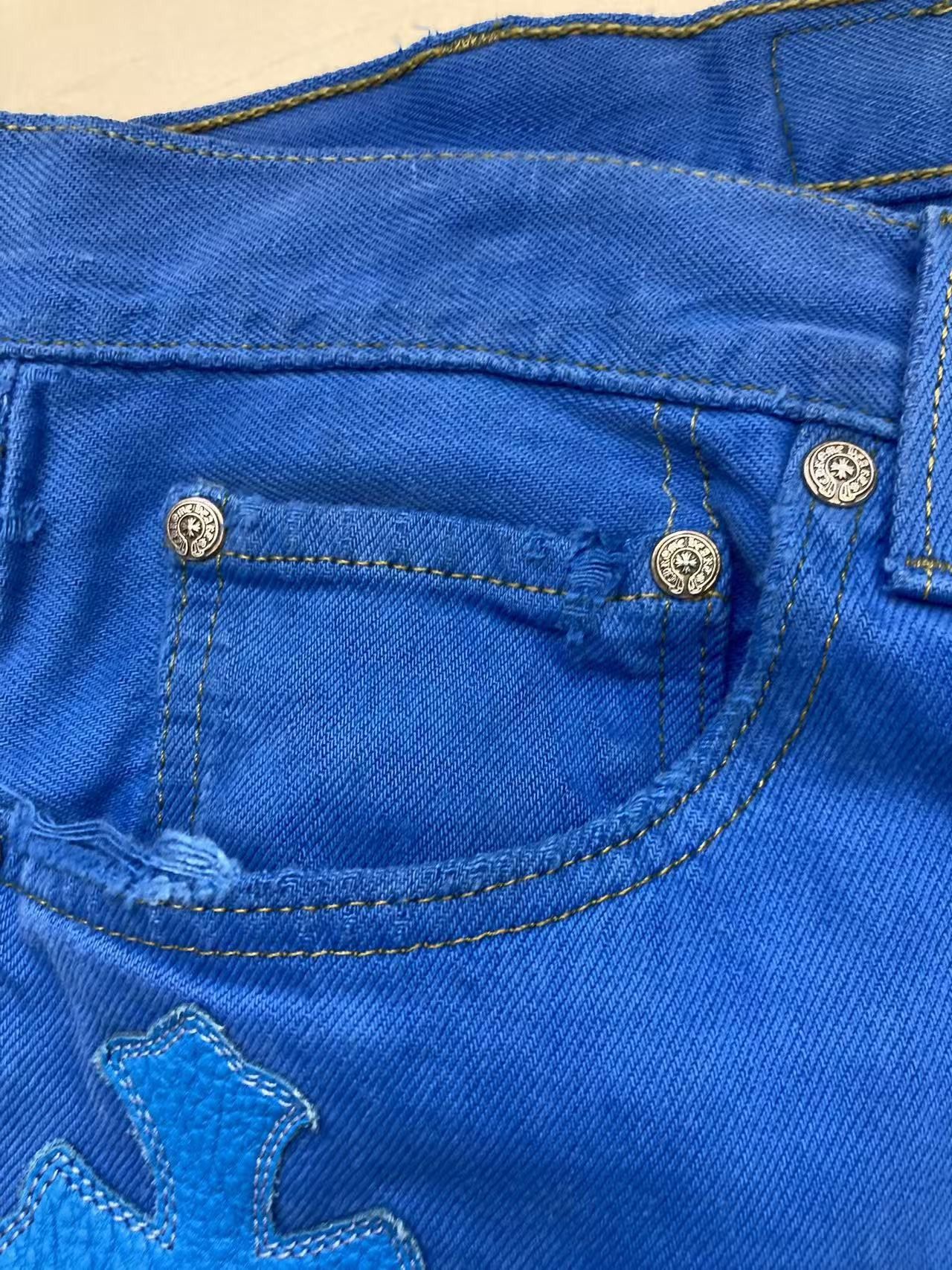 Chrome Hearts Chrome Hearts Levi's London Exclusive Blue Cross Patch Jeans Size 36" / US 14 / IT 50 - 3 Thumbnail