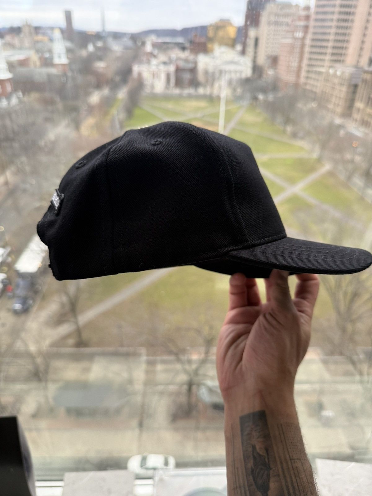 Chrome Hearts Chrome Hearts Cross Waxed Denim Baseball Cap Size ONE SIZE - 3 Thumbnail