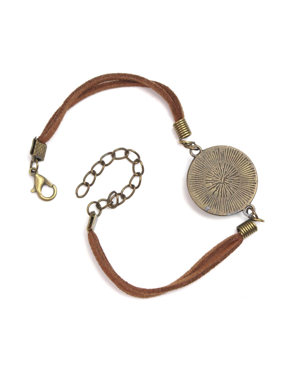 Vintage 2000S JAPANESE MADE WORLD MAP ADJUSTABLE LEATHER BRACELET Size ONE SIZE - 3 Thumbnail