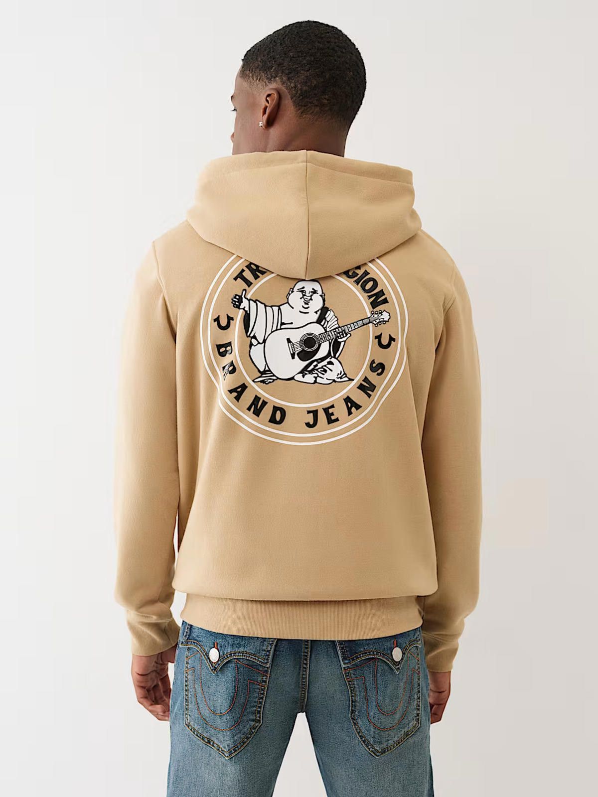 True Religion True Religion Buddha Seal Zip Hoodie - XL - Scuffed Beige Size US XL / EU 56 / 4 - 1 Thumbnail