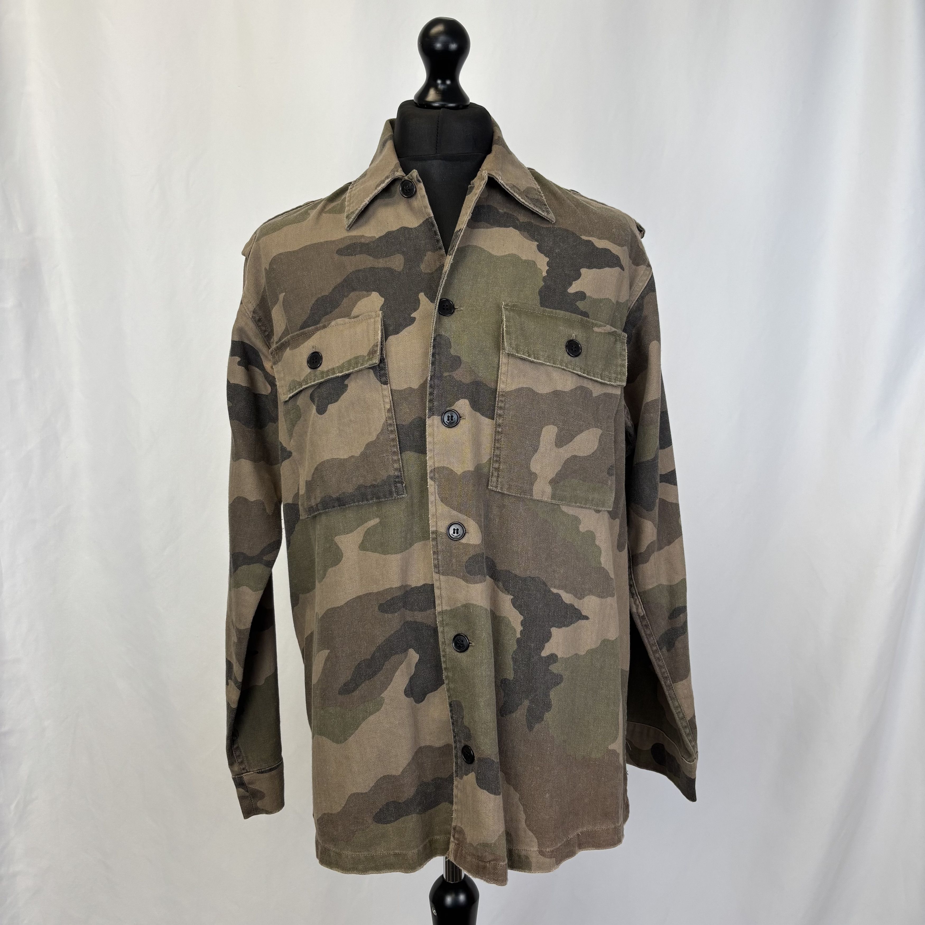 Saint Laurent Paris Saint Laurent Camo Jacket Size US XL / EU 56 / 4 - 1 Thumbnail
