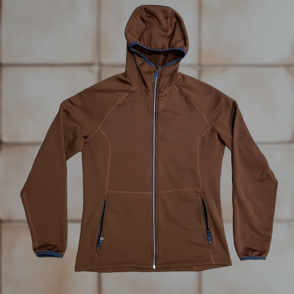 State of Elevenate Skiers Fleece Hood Jacket Men’s L Brown Fullzip Ell E11 Ell
