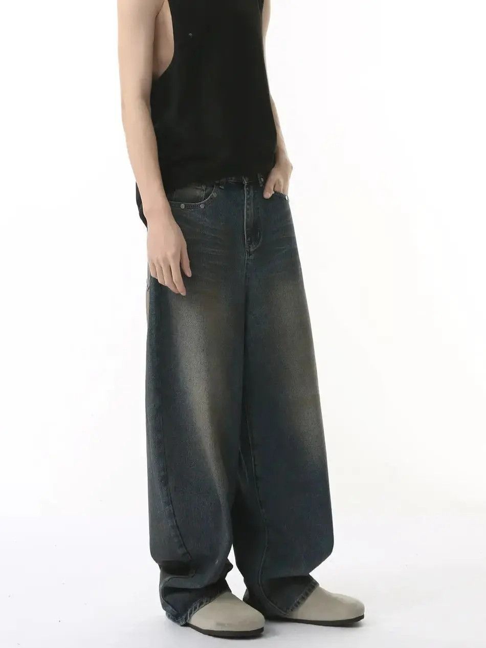 Japanese Brand Retro loose pocket patchwork jeans Size US 32 / EU 48 - 4 Thumbnail
