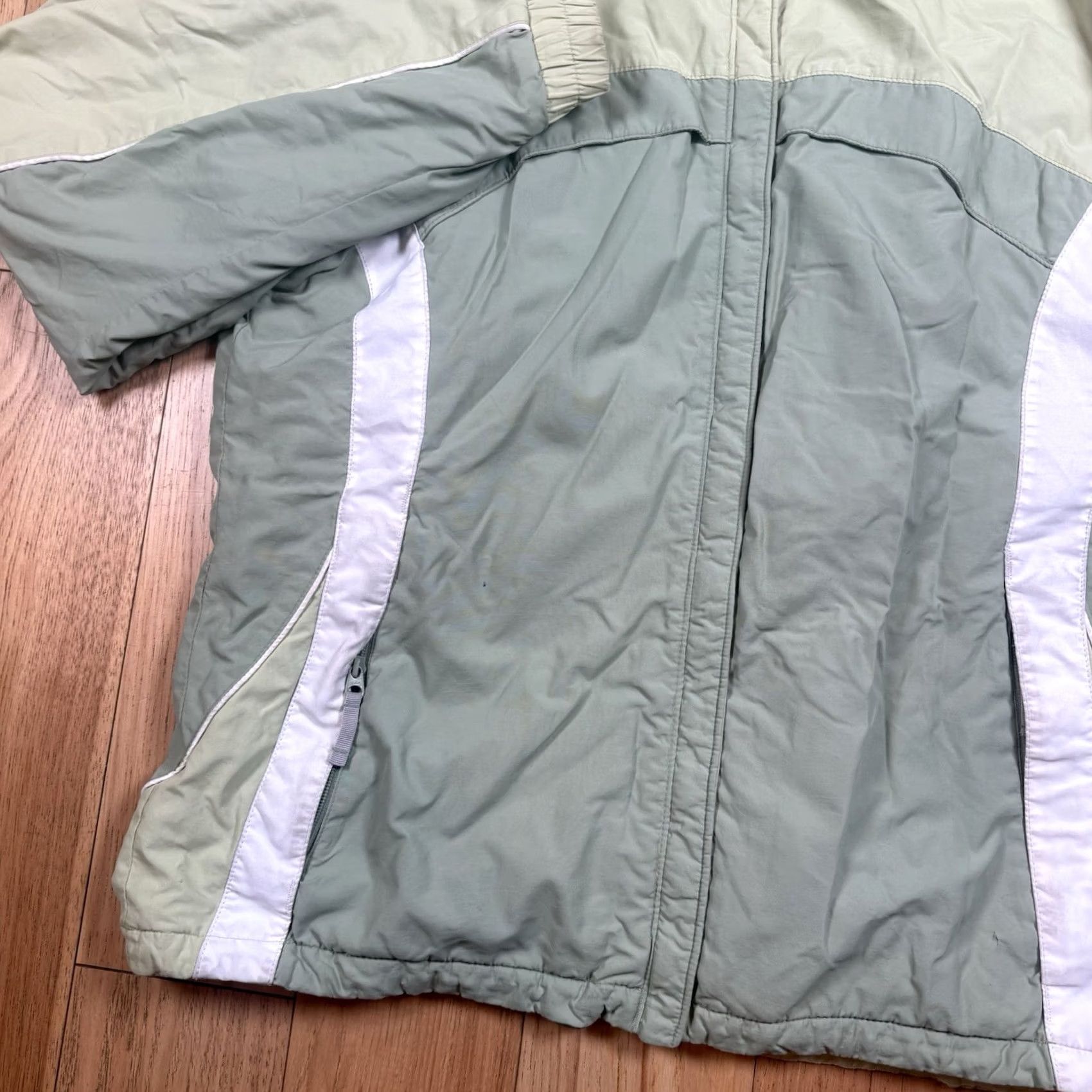 Rains VINTAGE Columbia Jacket Women's Large Green Hooded Full Zip Rain Snow Sherpa Size L / US 10 / IT 46 - 3 Thumbnail