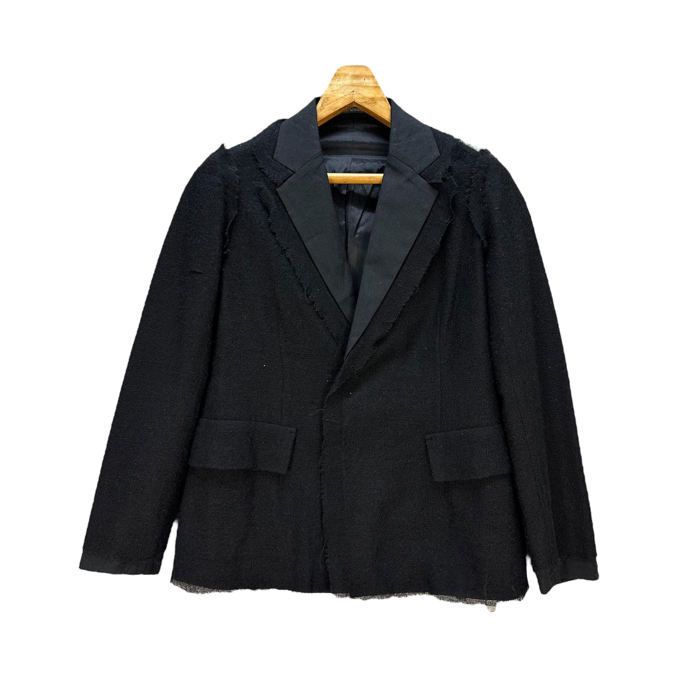 Yohji Yamamoto AW04 YOHJI YAMAMOTO Raw-Edge Deconstructed Jacket #A80-1942 Size S / US 4 / IT 40 - 1 Thumbnail