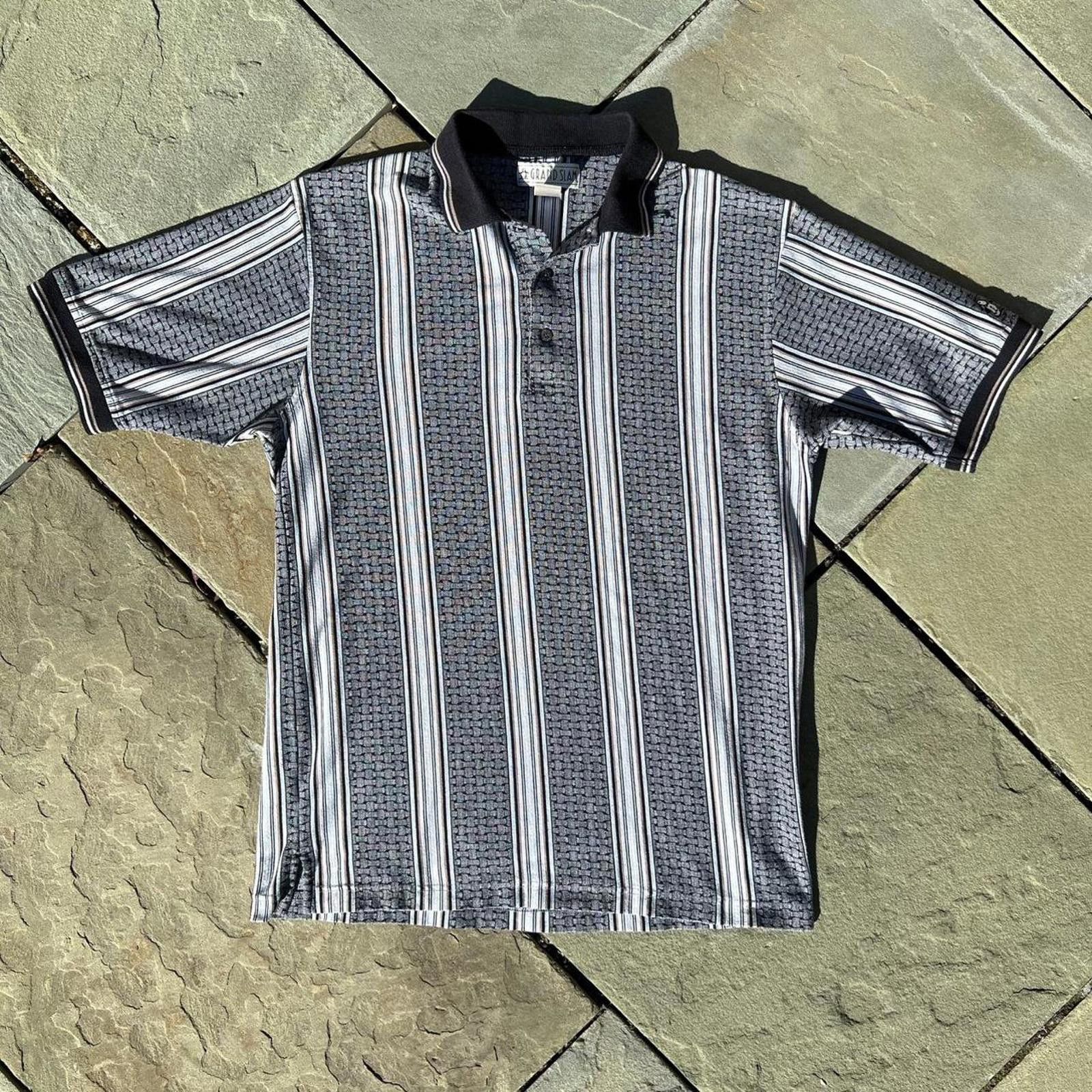 Vintage Neo-Vintage Y2K Vertical Stripe + Pattern Polo Size US M / EU 48-50 / 2 - 1 Thumbnail