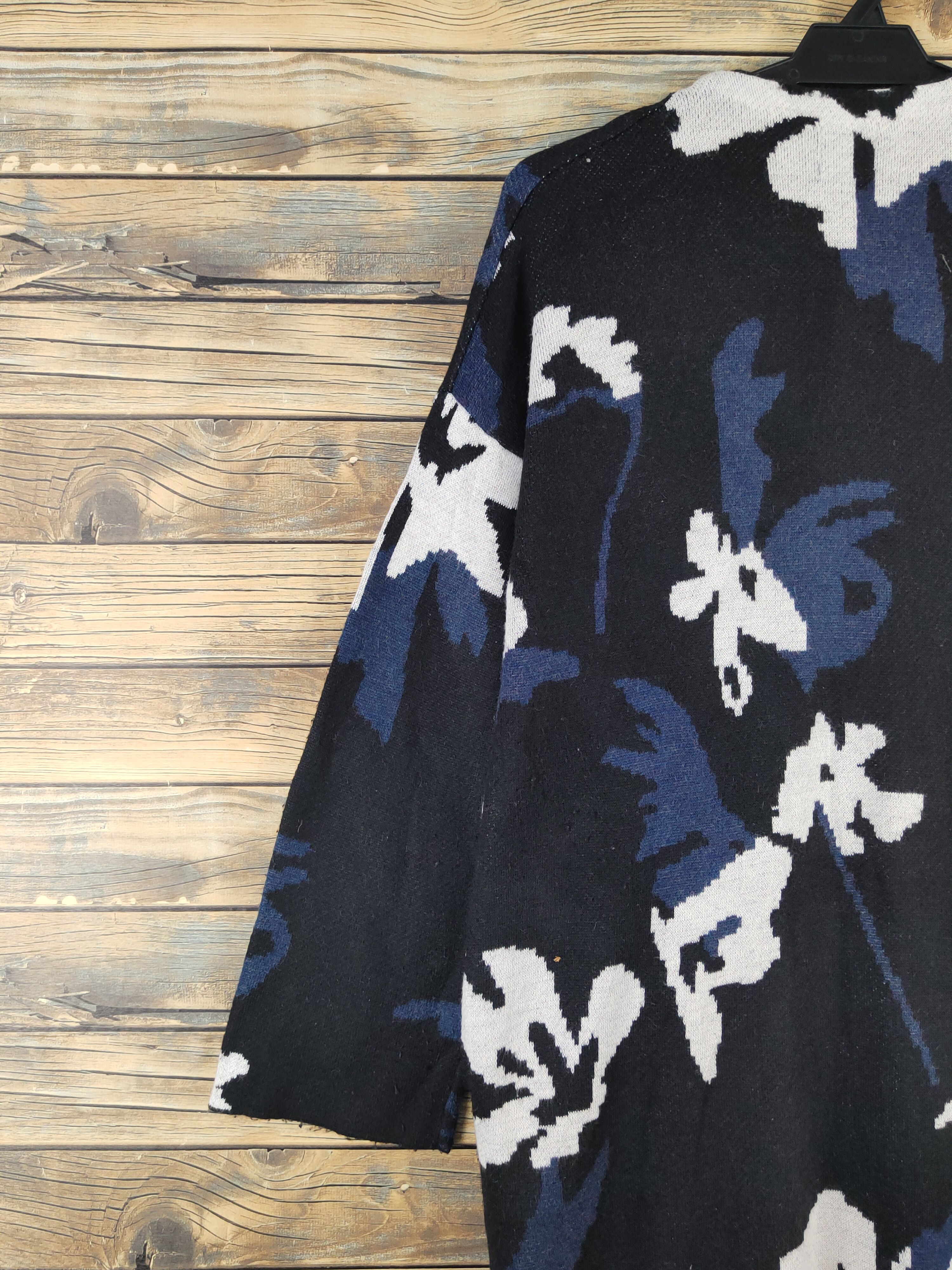 Vintage Azul by Moussy Black Knitwear Long Cardigan #W2154 Size S / US 4 / IT 40 - 9 Thumbnail