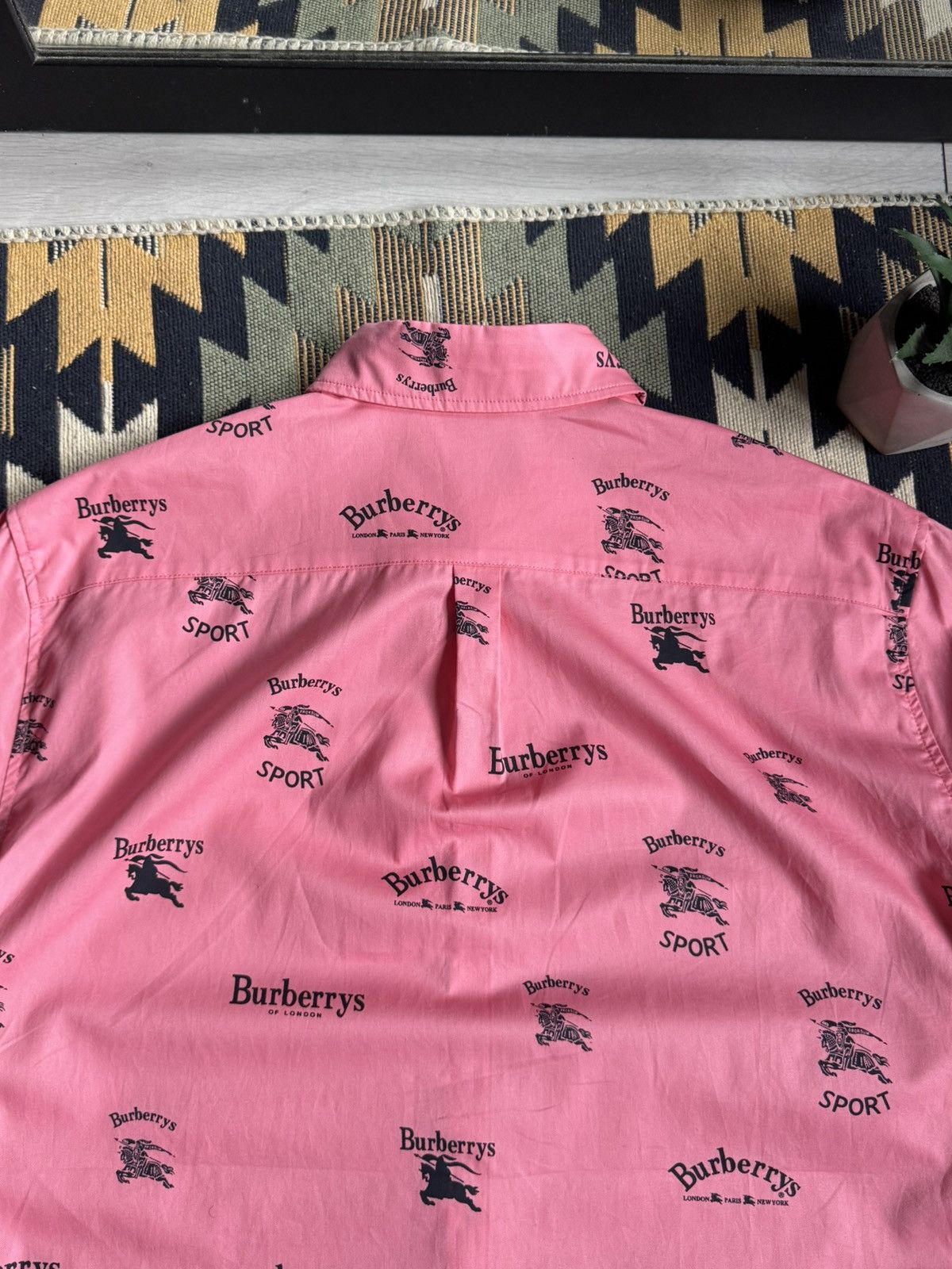Other ❗️RARE❗️Burberrys Sport Monogram Short Sleeve Button Up Shirt Size US M / EU 48-50 / 2 - 8 Thumbnail