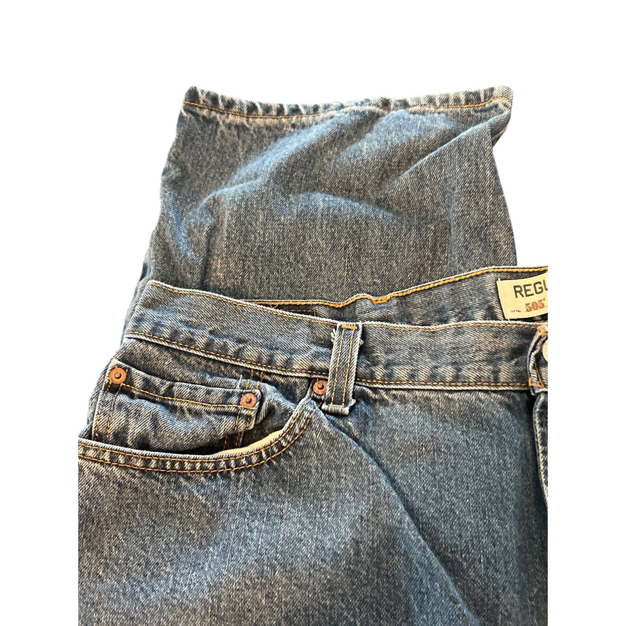Levi's Levis 505 Regular Fit Jeans W42 L29 Blue Denim Mens Size US 42 / EU 58 - 2 Thumbnail
