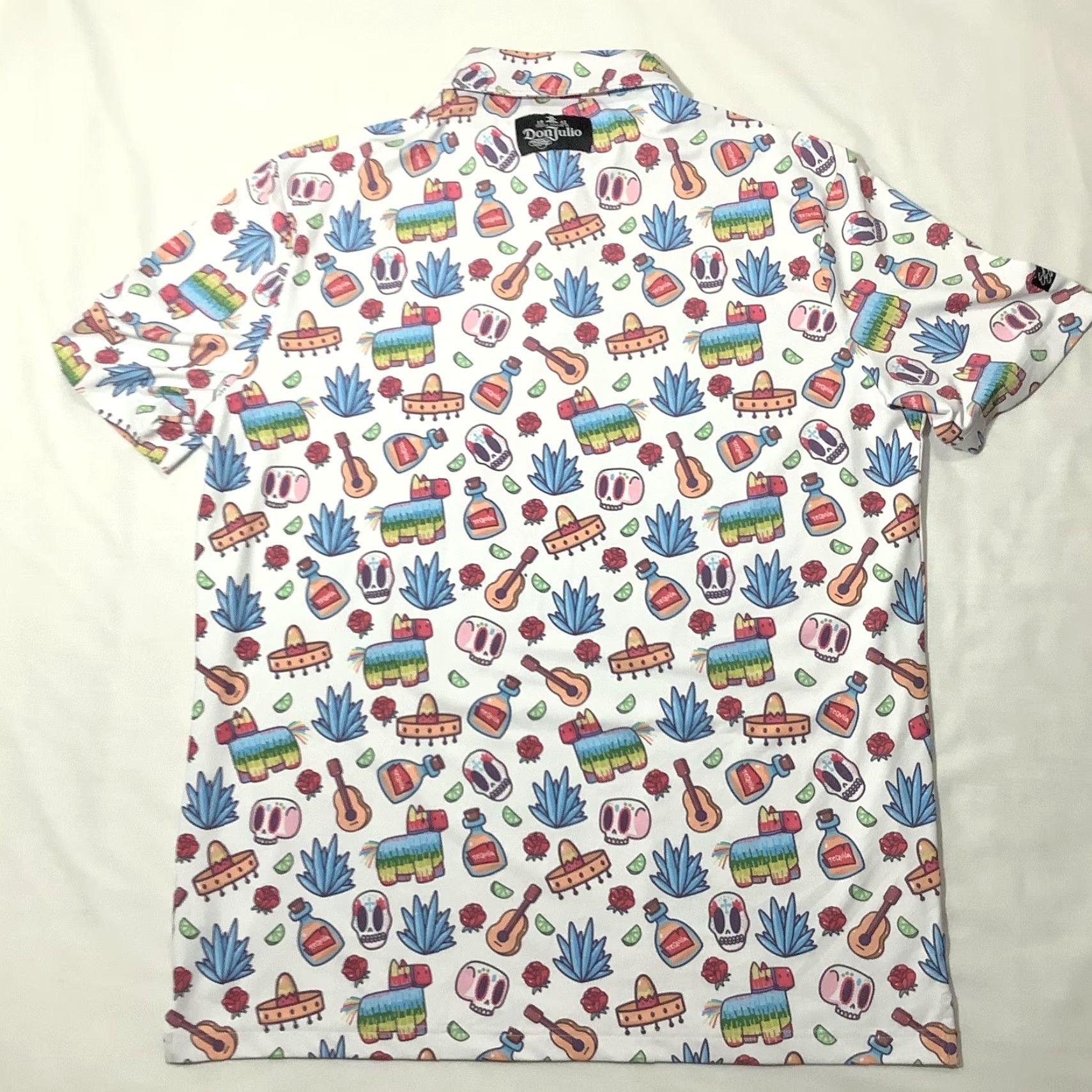 Vintage Sunday Swagger Don Julio Polo Shirt Mens L White Tequila Fiesta Golf Print Size US L / EU 52-54 / 3 - 6 Thumbnail