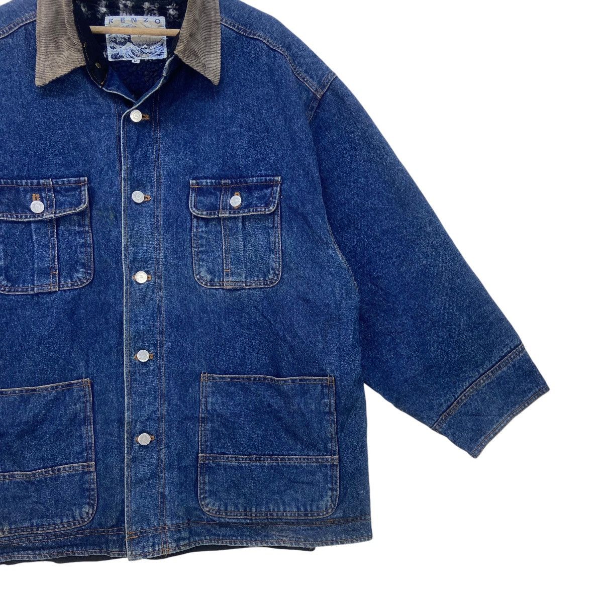 Kenzo Vintage Kenzo Sherpa Workwear Chore Heavy Denim Jacket Size US M / EU 48-50 / 2 - 6 Thumbnail