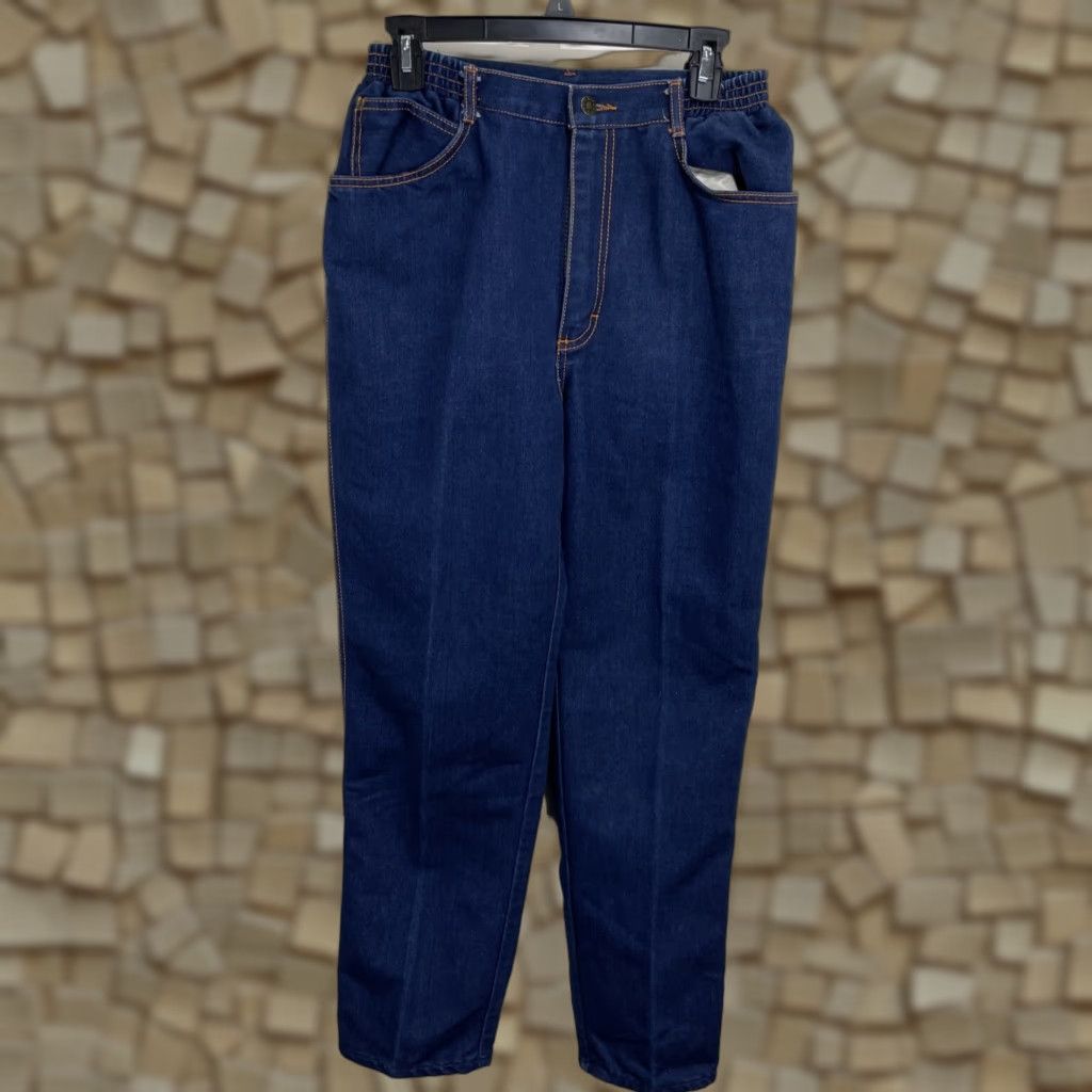 Vintage VINTAGE Gitano Denim Jeans High Waist Womens 16 Dark Stretch 80s Regular Fit Jeans Women Blue Size 38" / US 16 / IT 52 - 1 Thumbnail