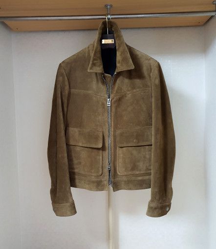 Tom Ford o1sm1stk0824 Cashmere Suede Zip-up Jacket in Brown Size US M / EU 48-50 / 2 - 1 Thumbnail
