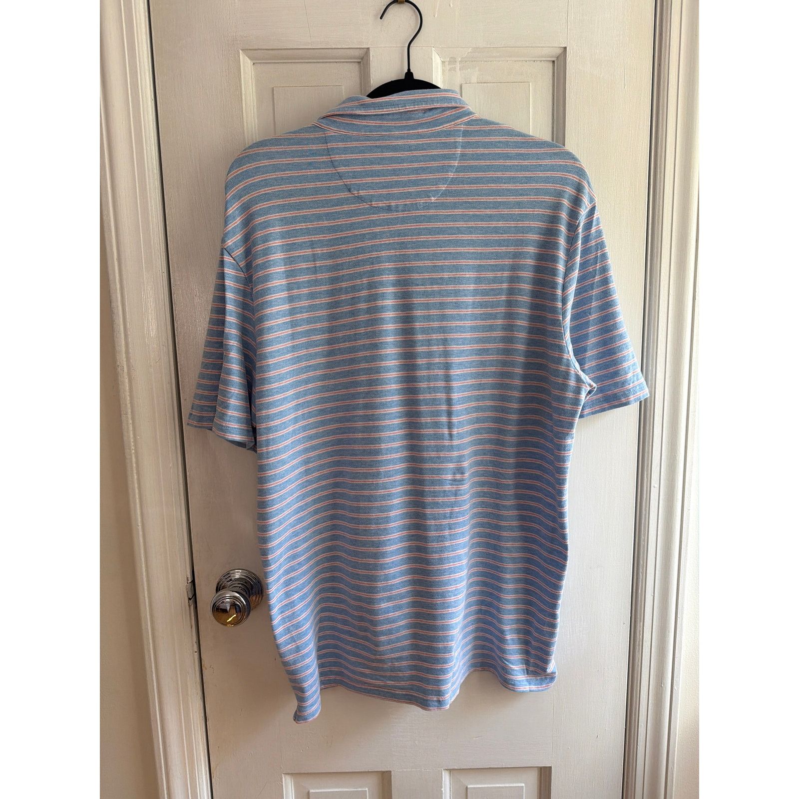 johnnie-O Johnnie-O Blue Pink Striped Polo Shirt Pink Surfer Large Size US L / EU 52-54 / 3 - 5 Thumbnail