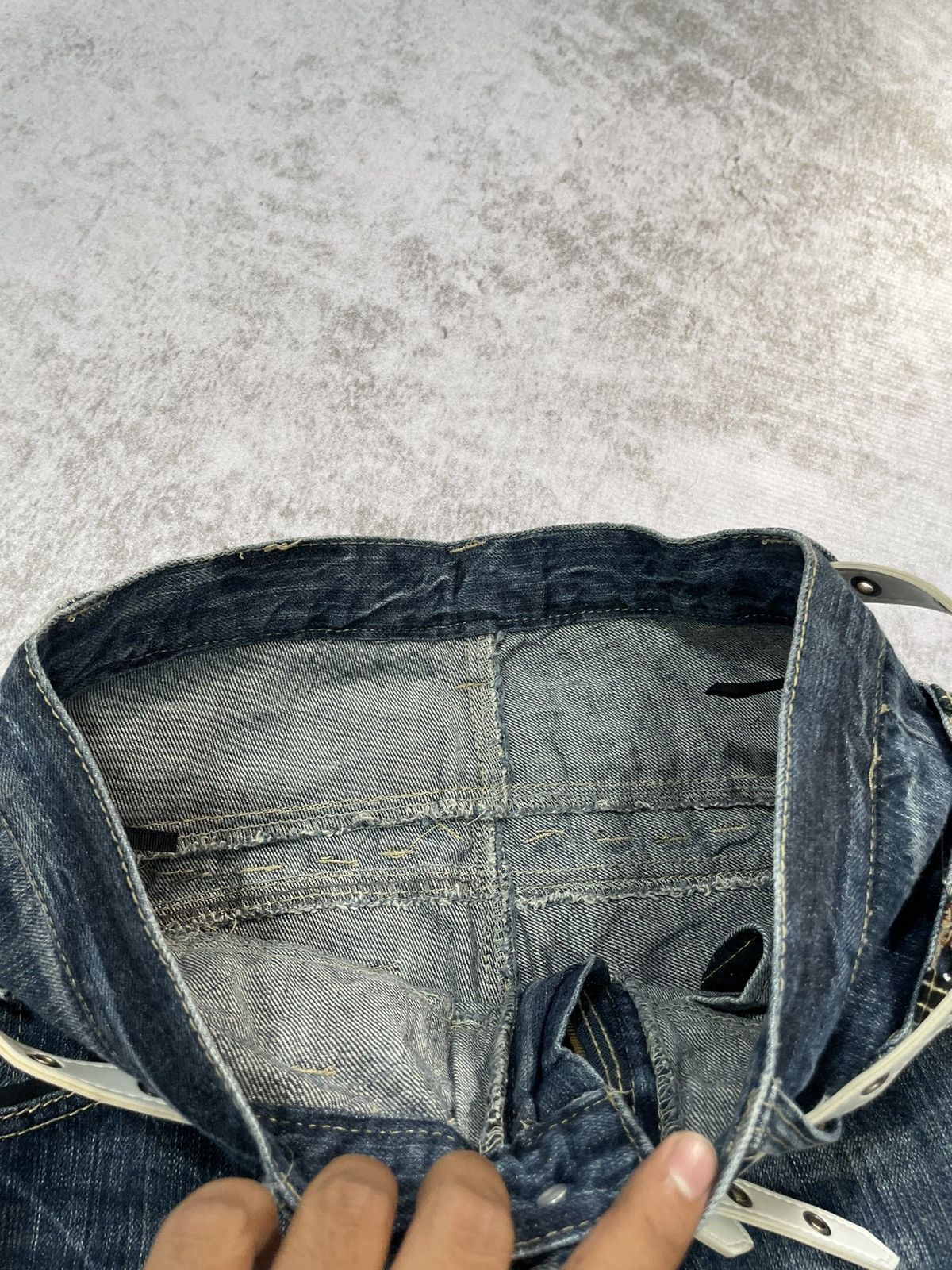 Japanese Brand 2000s japan double waist denim y2k style Size US 30 / EU 46 - 7 Thumbnail