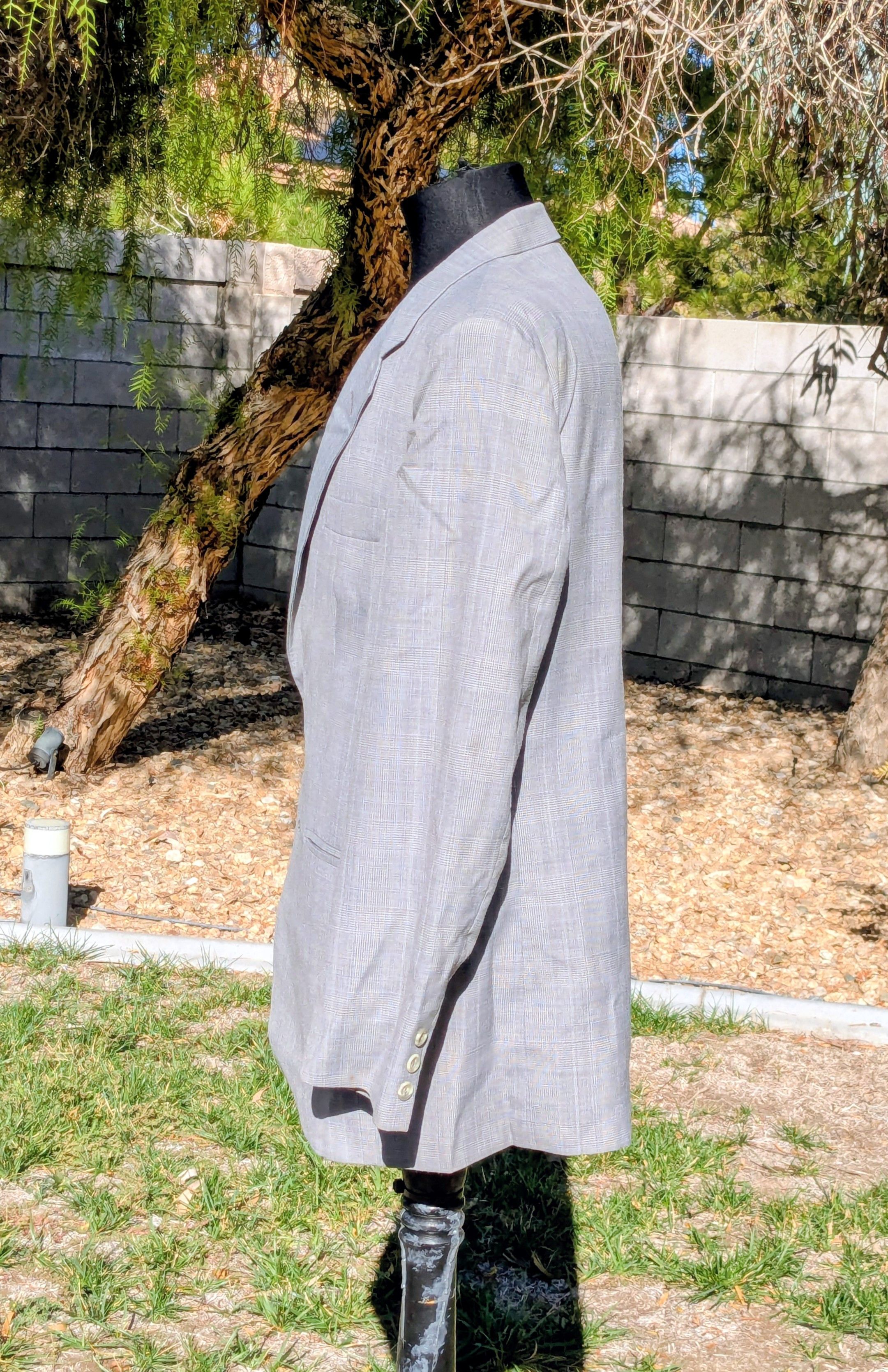 Other STAINED The Clothier VTG Glen Check 42S Colombia Suit Coat Size 42S - 3 Thumbnail