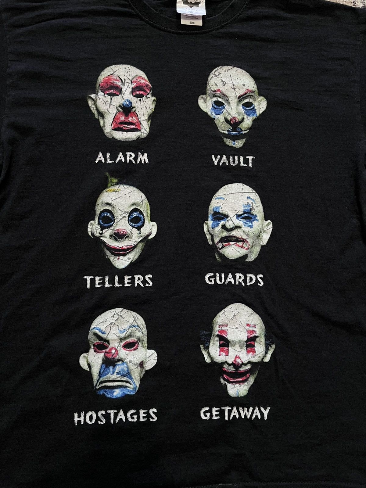 Vintage The Dark Knight Joker Heist Clown Mask T-Shirt (2008) Size L Size US L / EU 52-54 / 3 - 2 Thumbnail