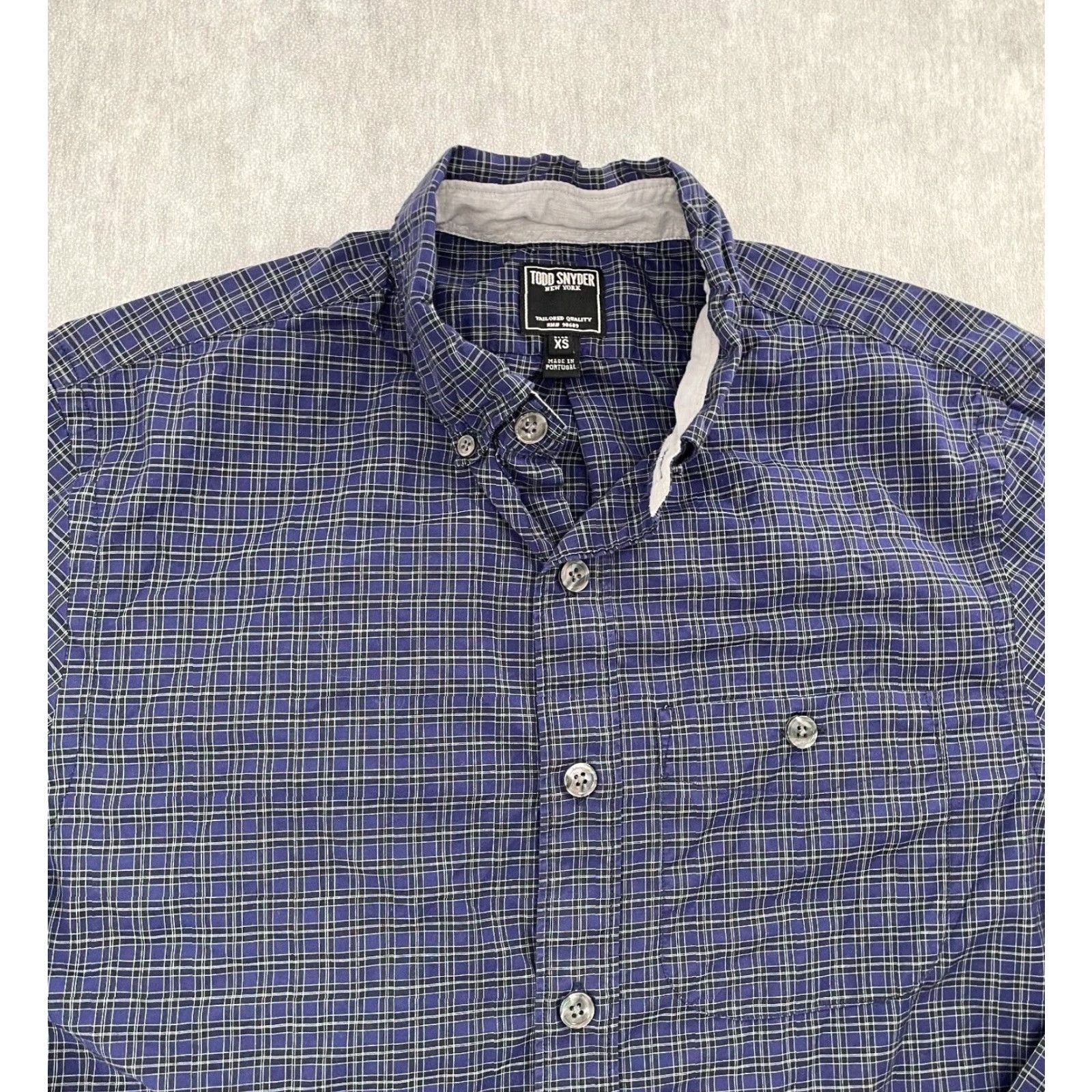 Todd Snyder VINTAGE Todd Snyder New York Plaid Button-Up Shirt Men XS Blue Long Sleeve Designer Casual Size US XS / EU 42 / 0 - 3 Thumbnail